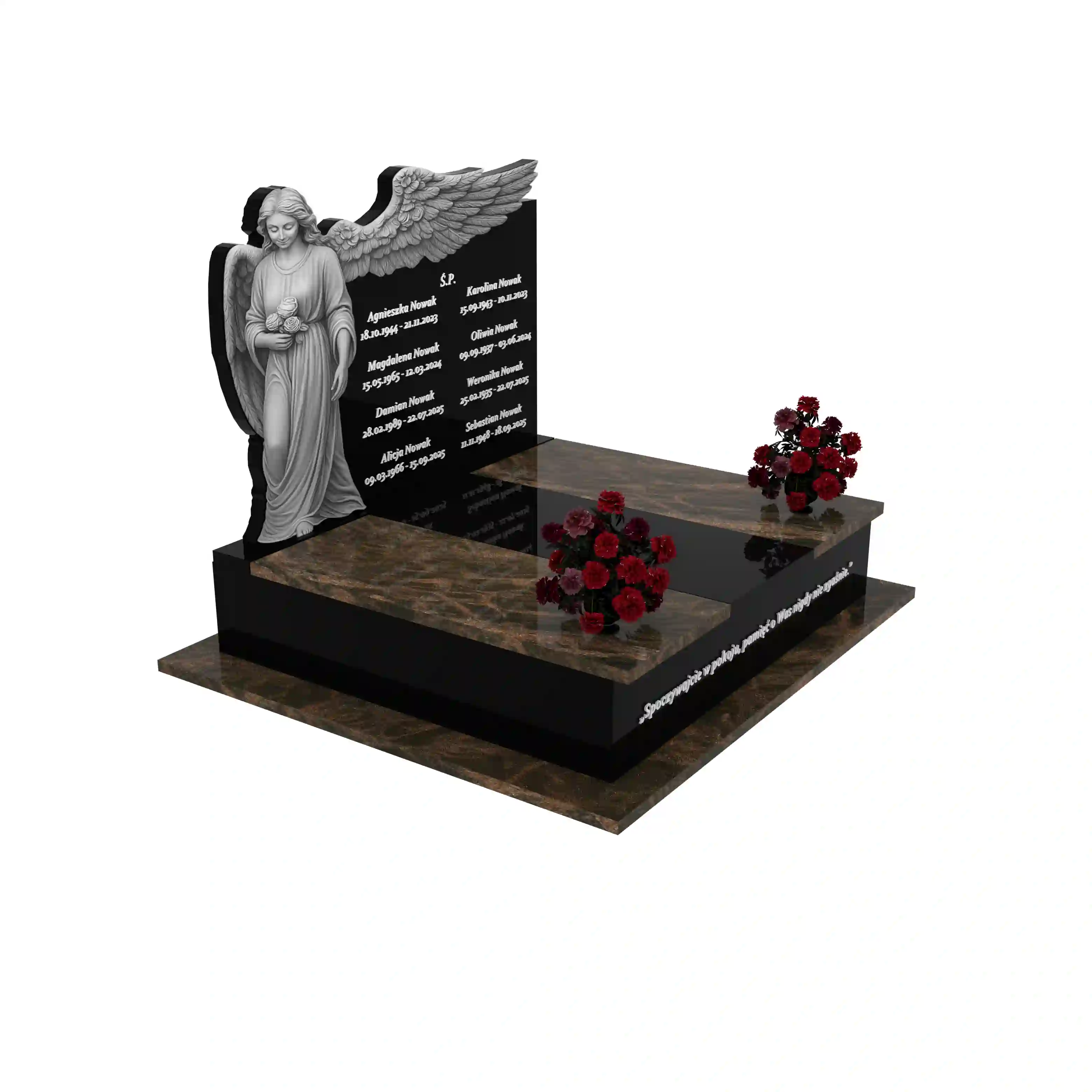 Nagrobek podwójny z granitu CK 100+360 – photo №10