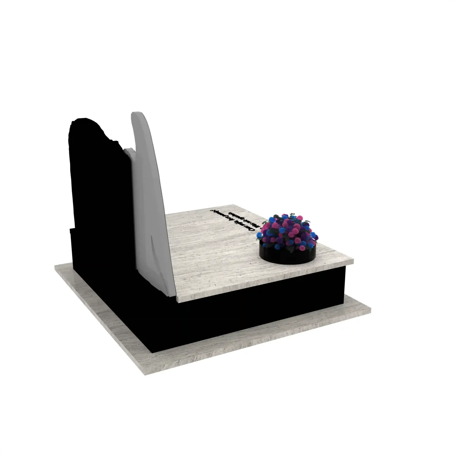 Nagrobek podwójny z rzeźbą anioła CK 103+360 – photo №8