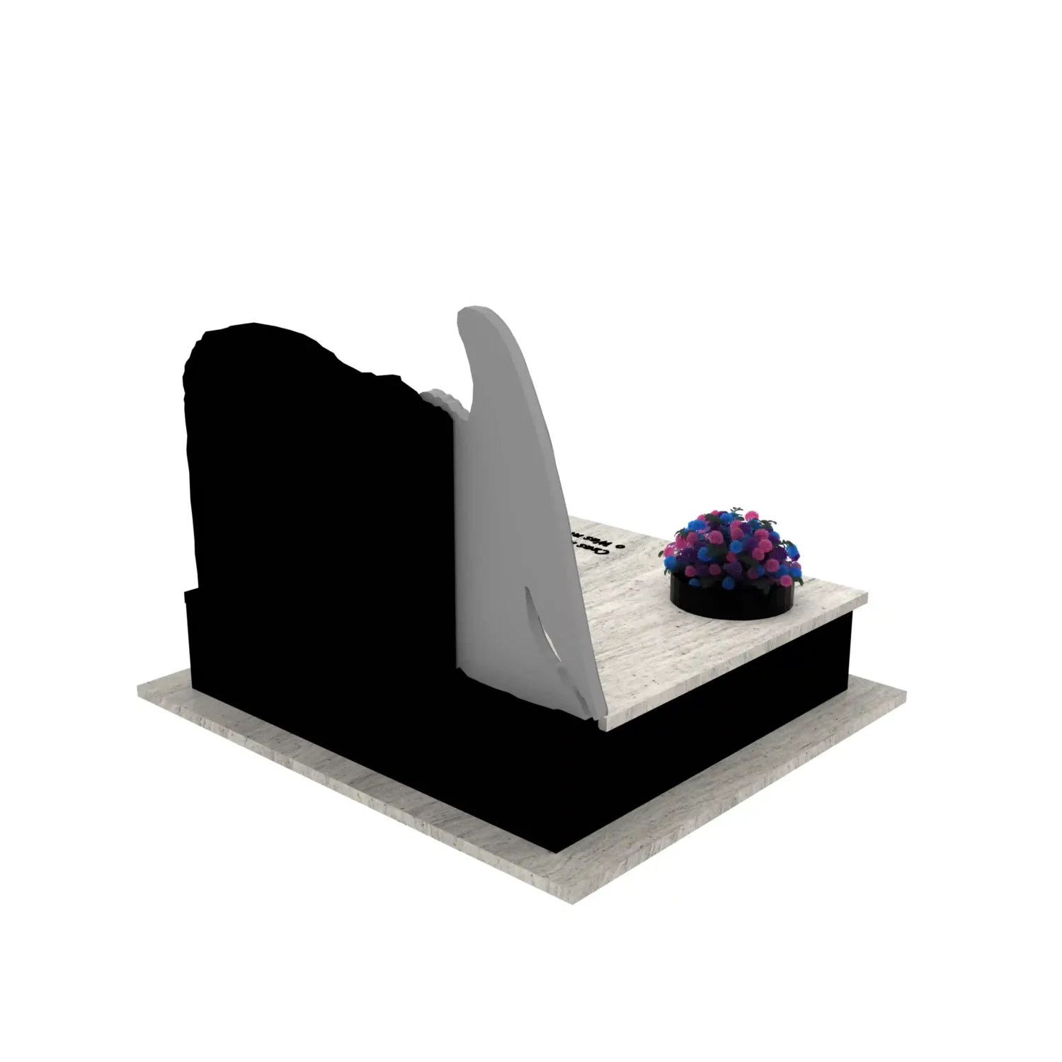 Nagrobek podwójny z rzeźbą anioła CK 103+360 – photo №7