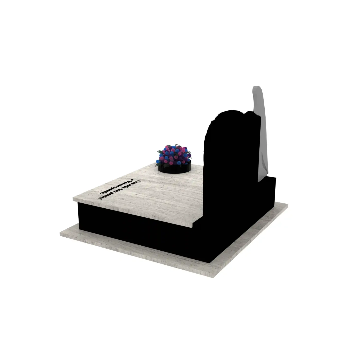 Nagrobek podwójny z rzeźbą anioła CK 103+360 – photo №4