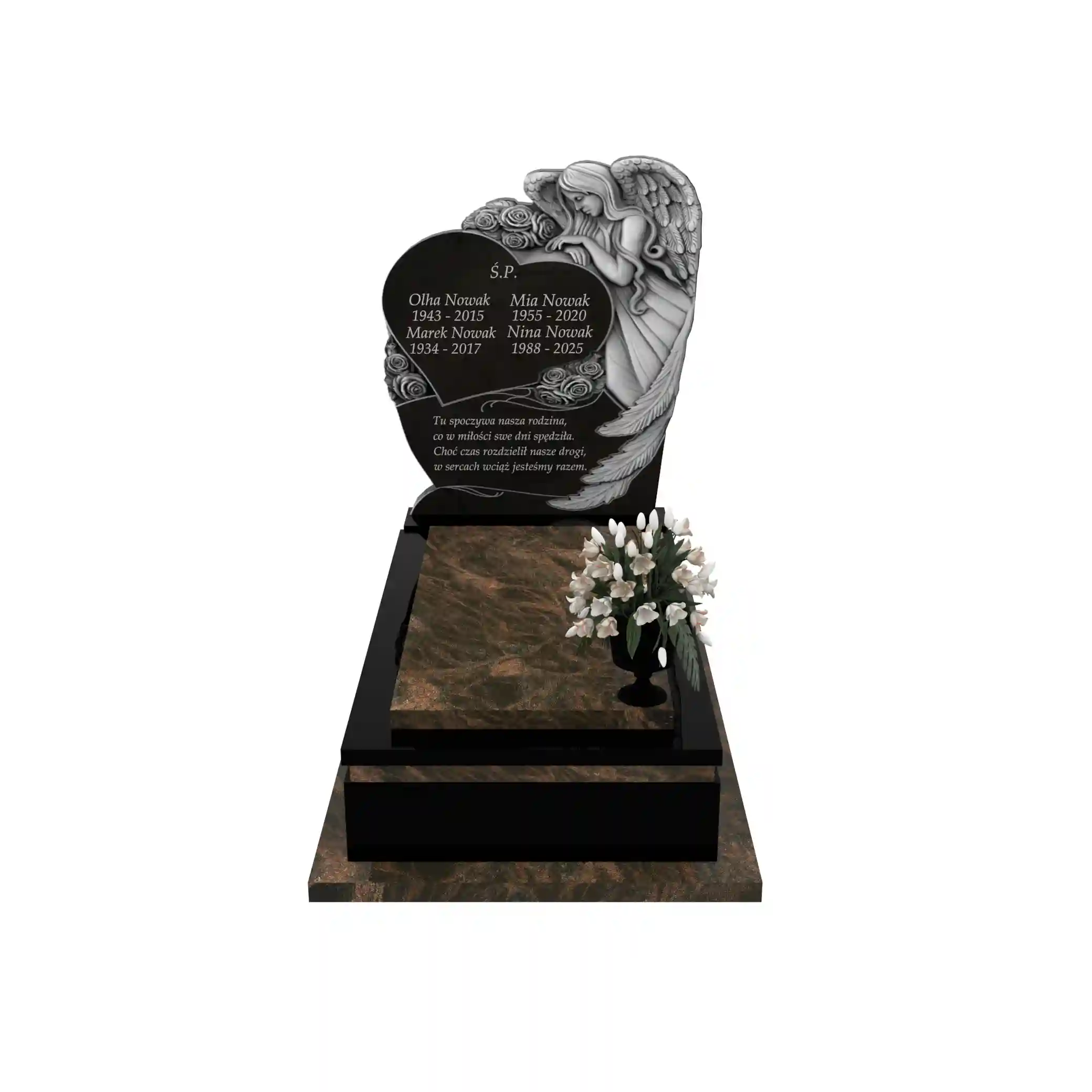 Nagrobek pojedynczy z granitu CK 136+360 – photo №12