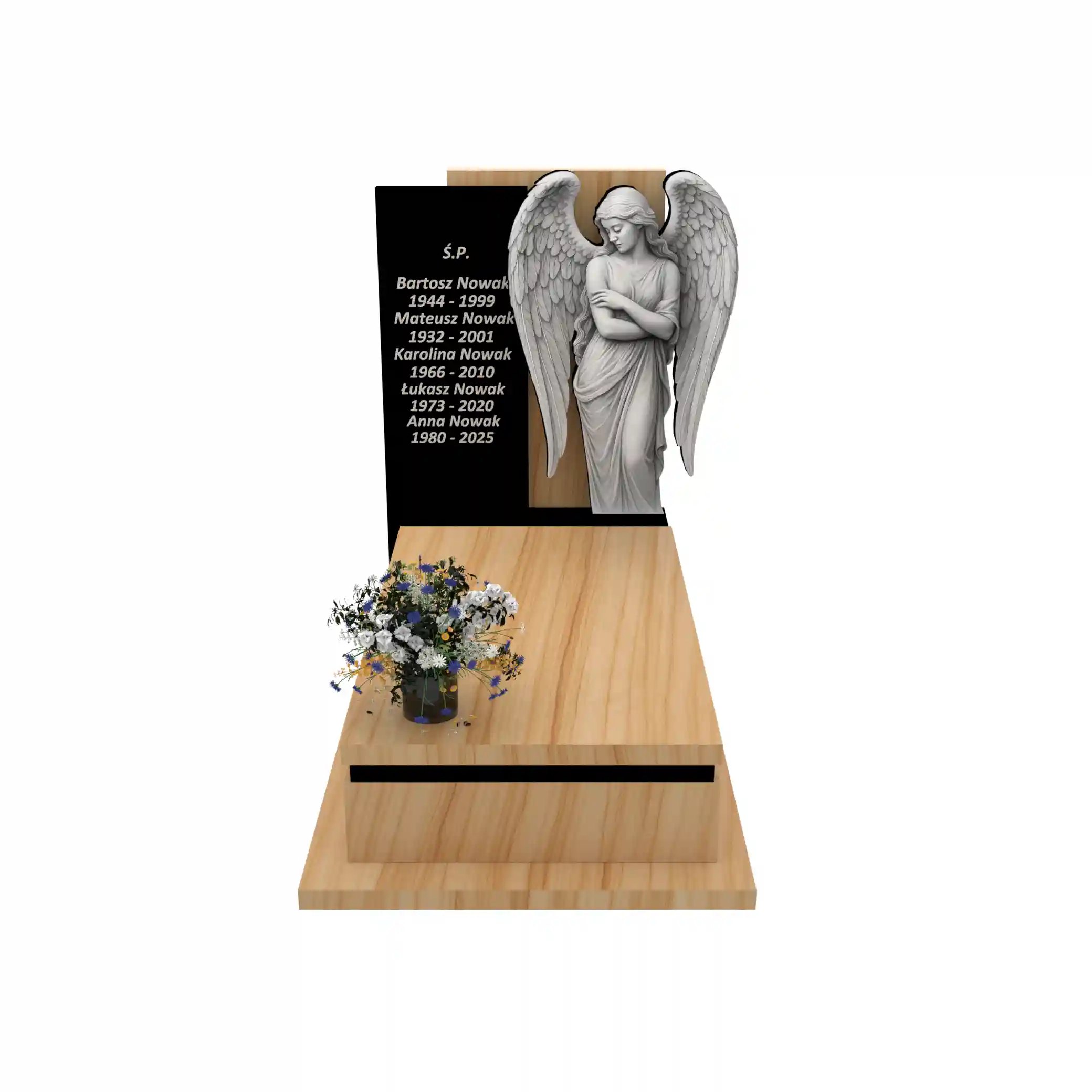 Nagrobek pojedynczy z granitu CK 137+360 – photo №12