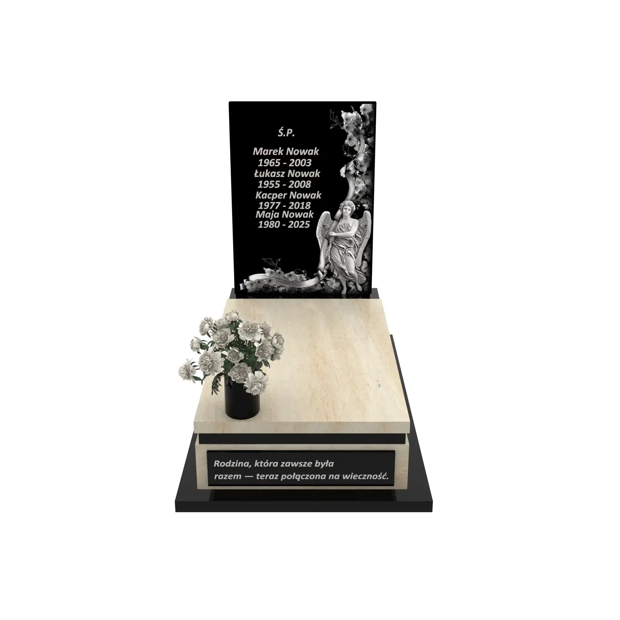 Nagrobek pojedynczy z granitu CK 144+360 – photo №12