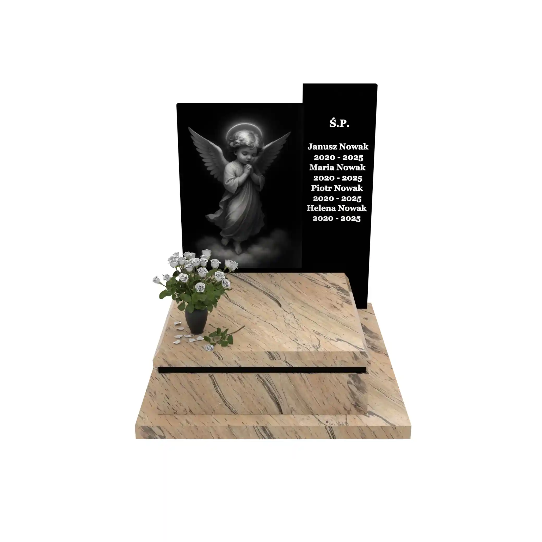 Nagrobek dla dziecka z granitu D 62+360 – photo №12