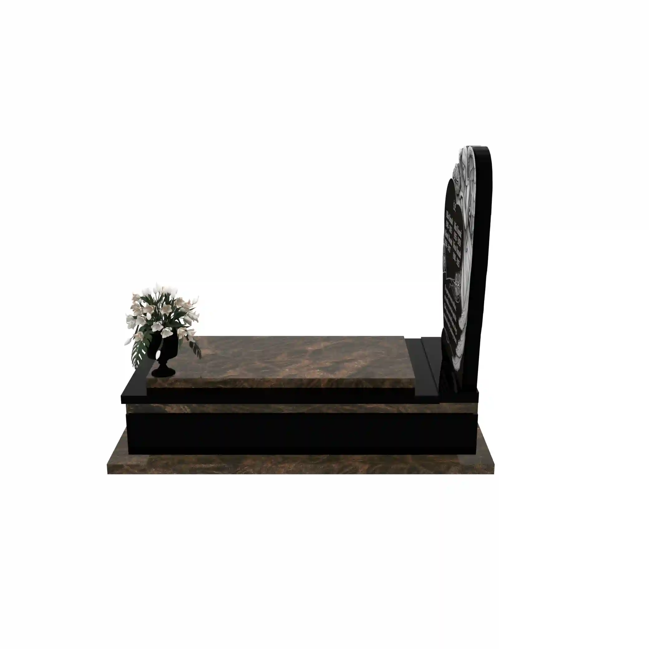 Nagrobek pojedynczy z granitu CK 136+360 – photo №3