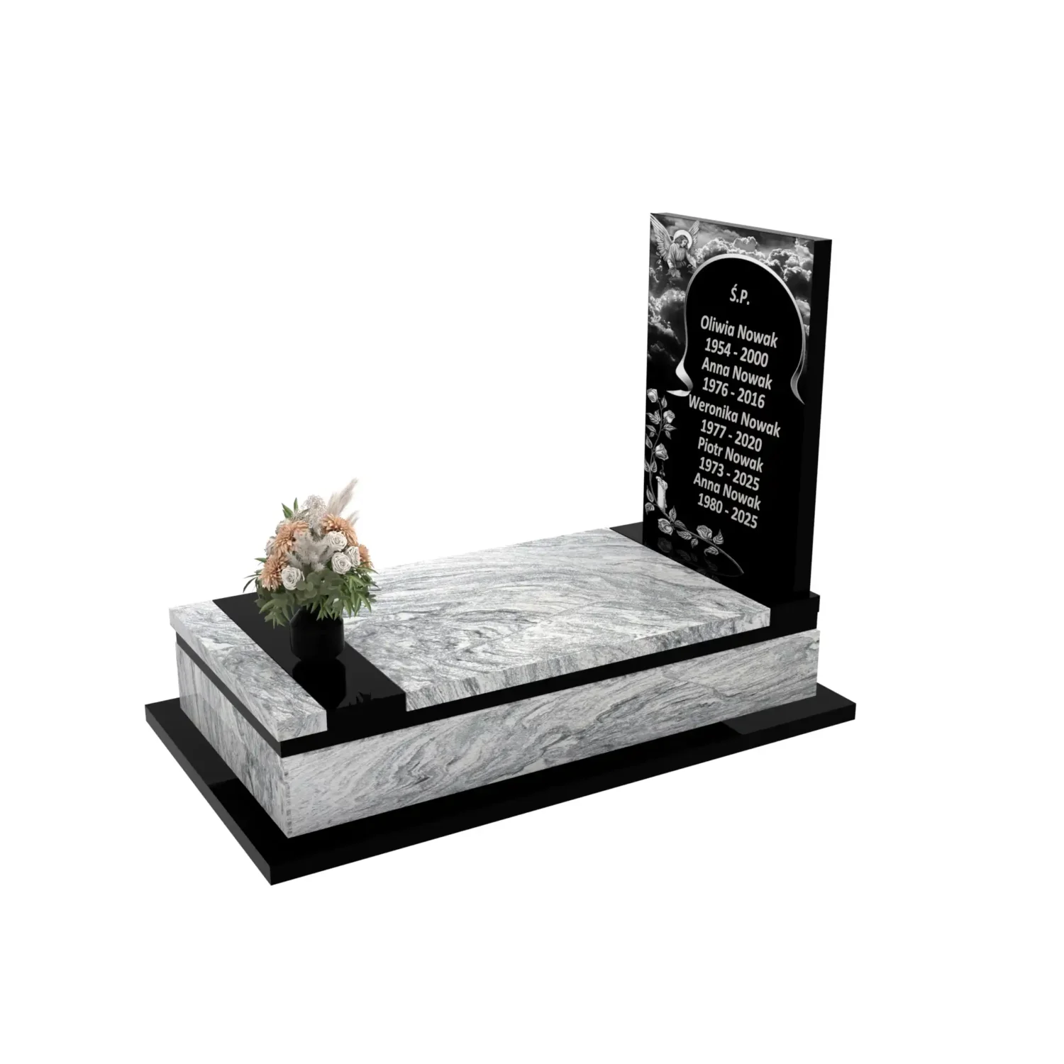 Nagrobek pojedynczy z granitu CK 133+360 – photo №2