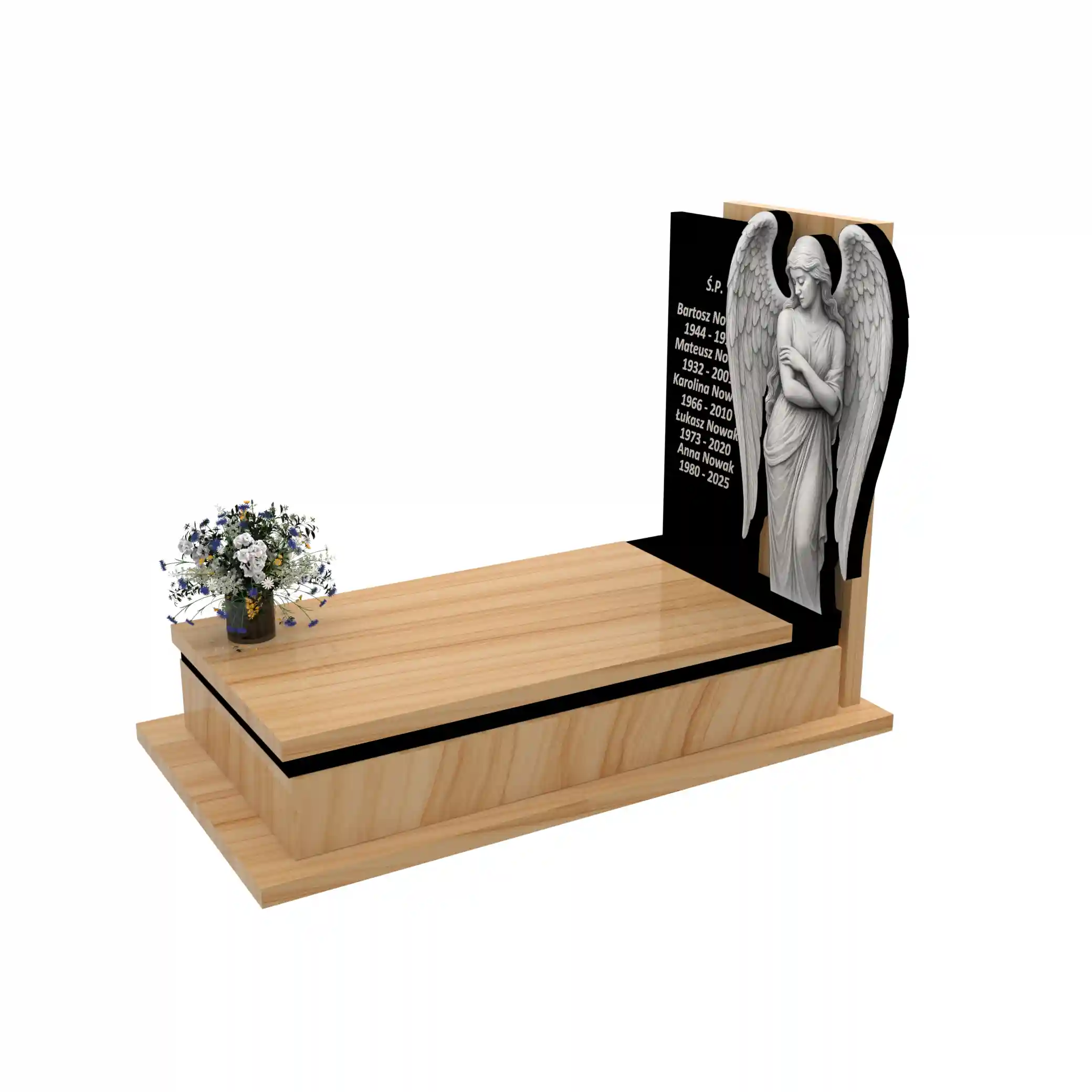 Nagrobek pojedynczy z granitu CK 137+360 – photo №2