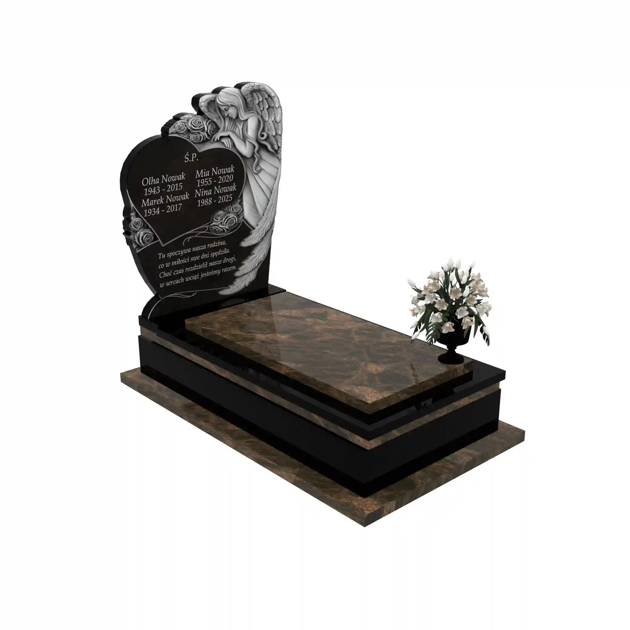 Nagrobek pojedynczy z granitu CK 136+360 – photo №11