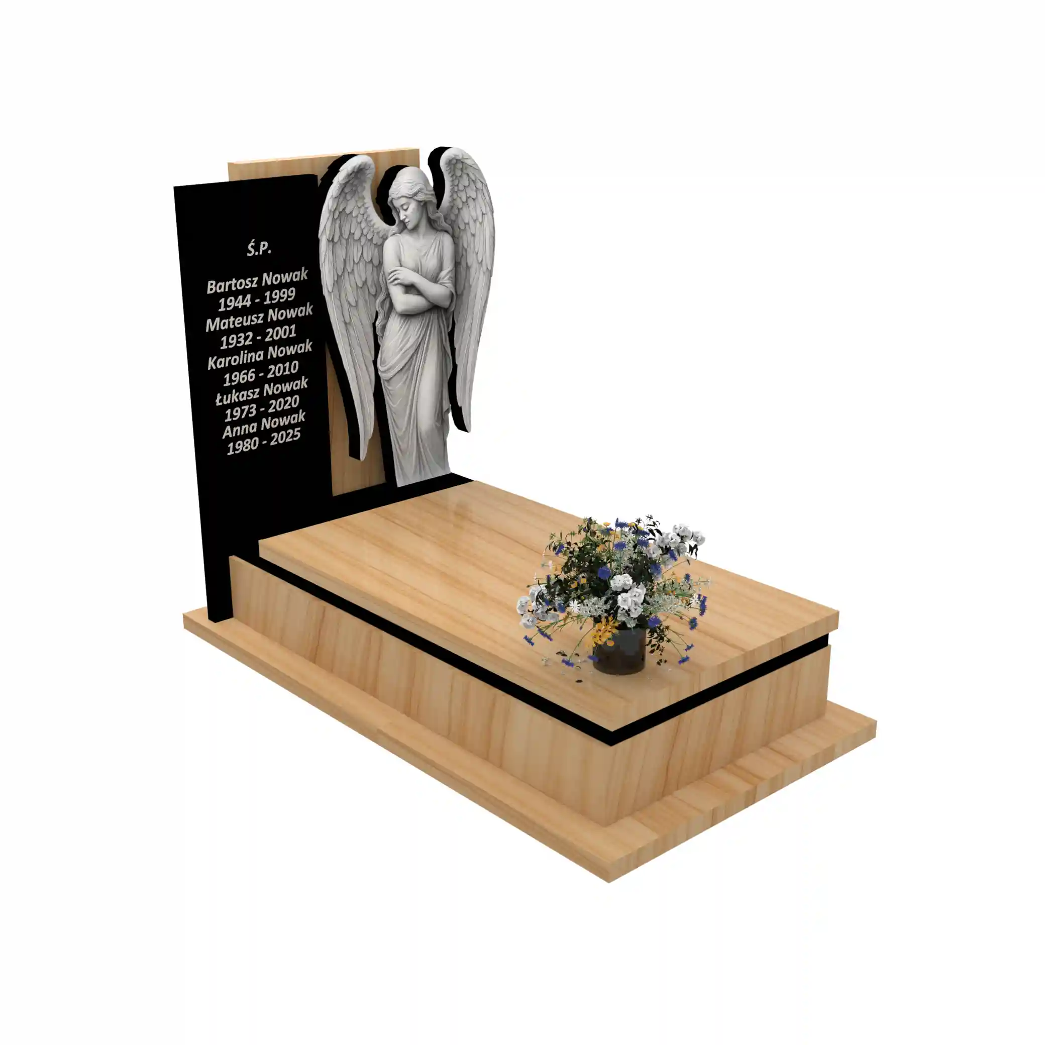 Nagrobek pojedynczy z granitu CK 137+360 – photo №11