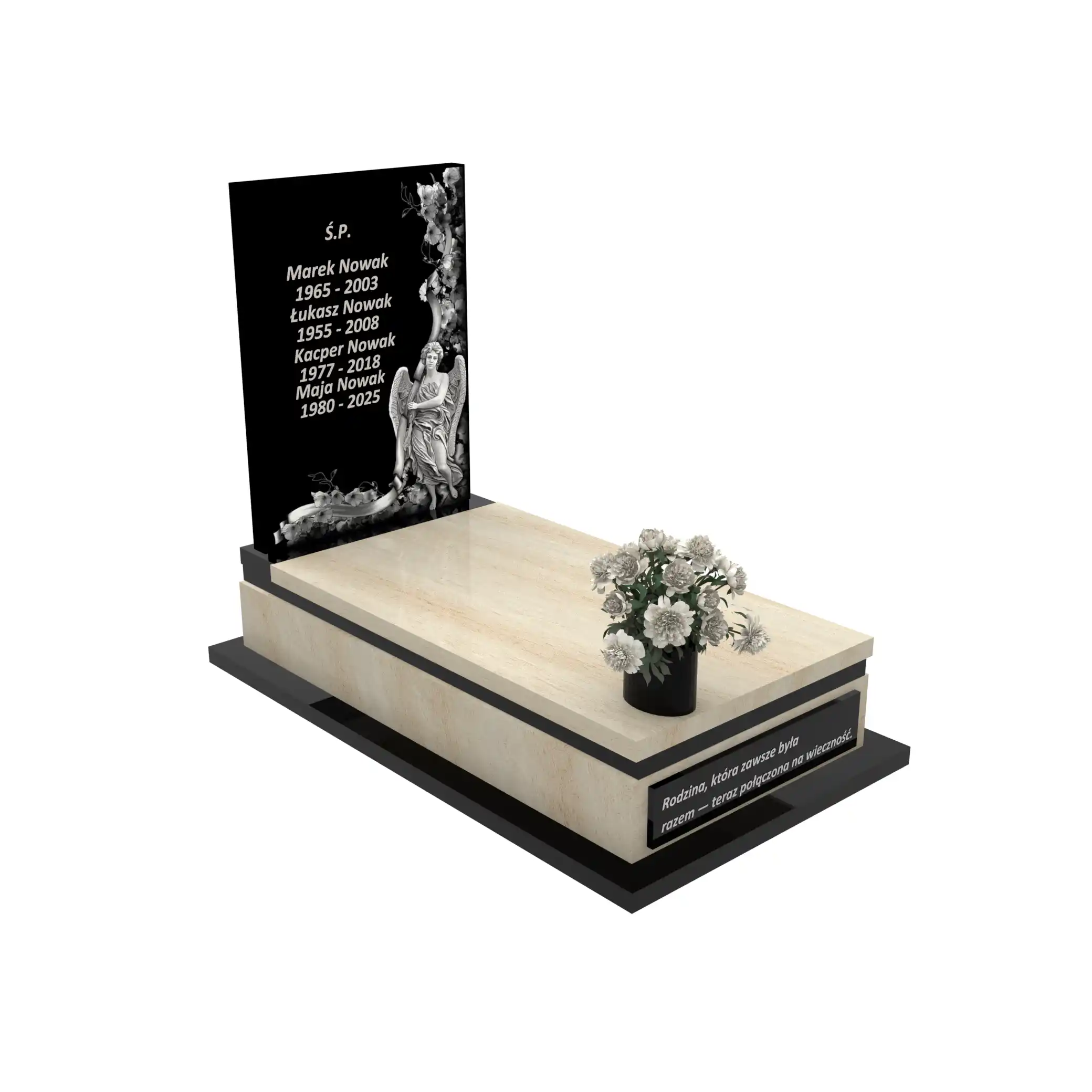 Nagrobek pojedynczy z granitu CK 144+360 – photo №11