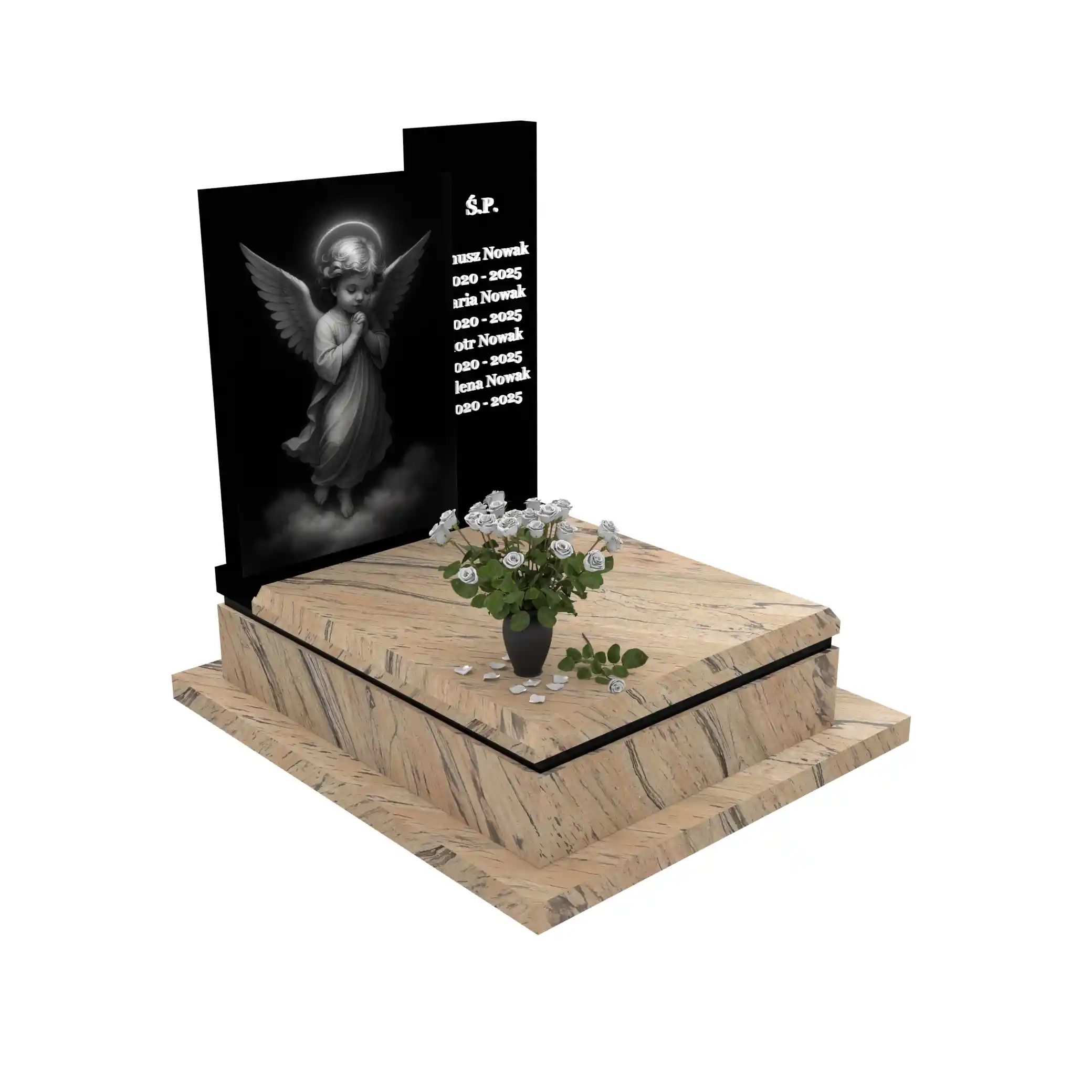 Nagrobek dla dziecka z granitu D 62+360 – photo №11