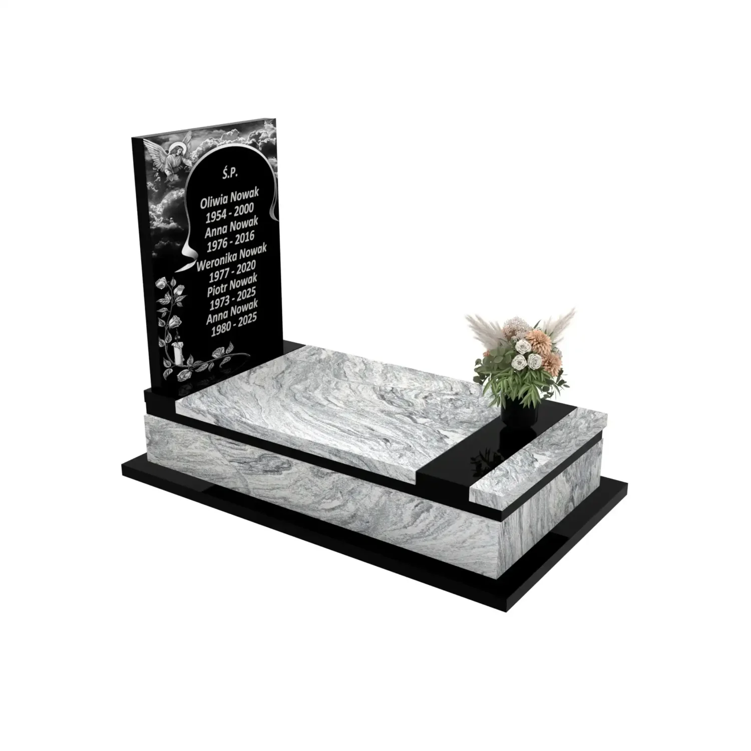 Nagrobek pojedynczy z granitu CK 133+360 – photo №10
