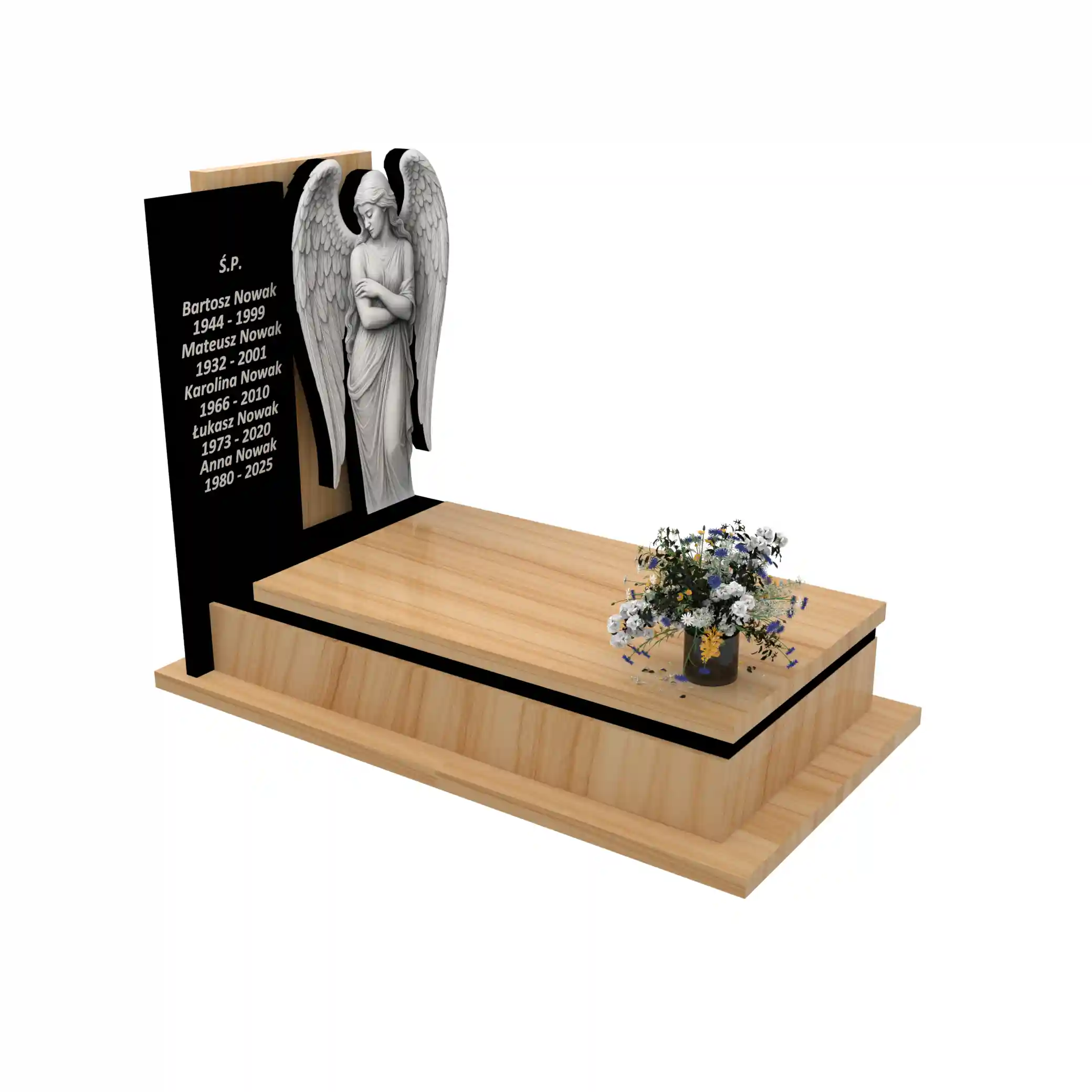 Nagrobek pojedynczy z granitu CK 137+360 – photo №10