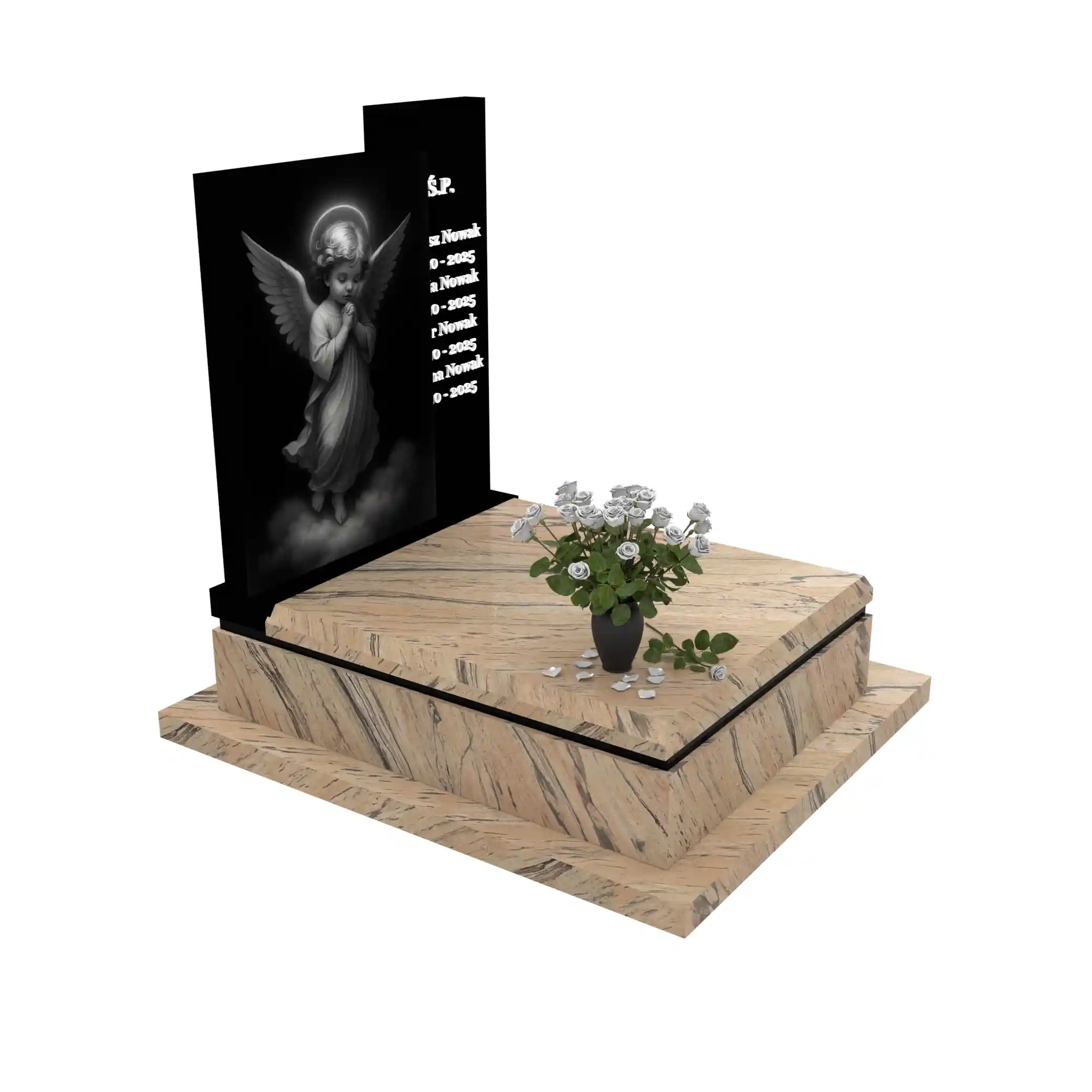 Nagrobek dla dziecka z granitu D 62+360 – photo №10