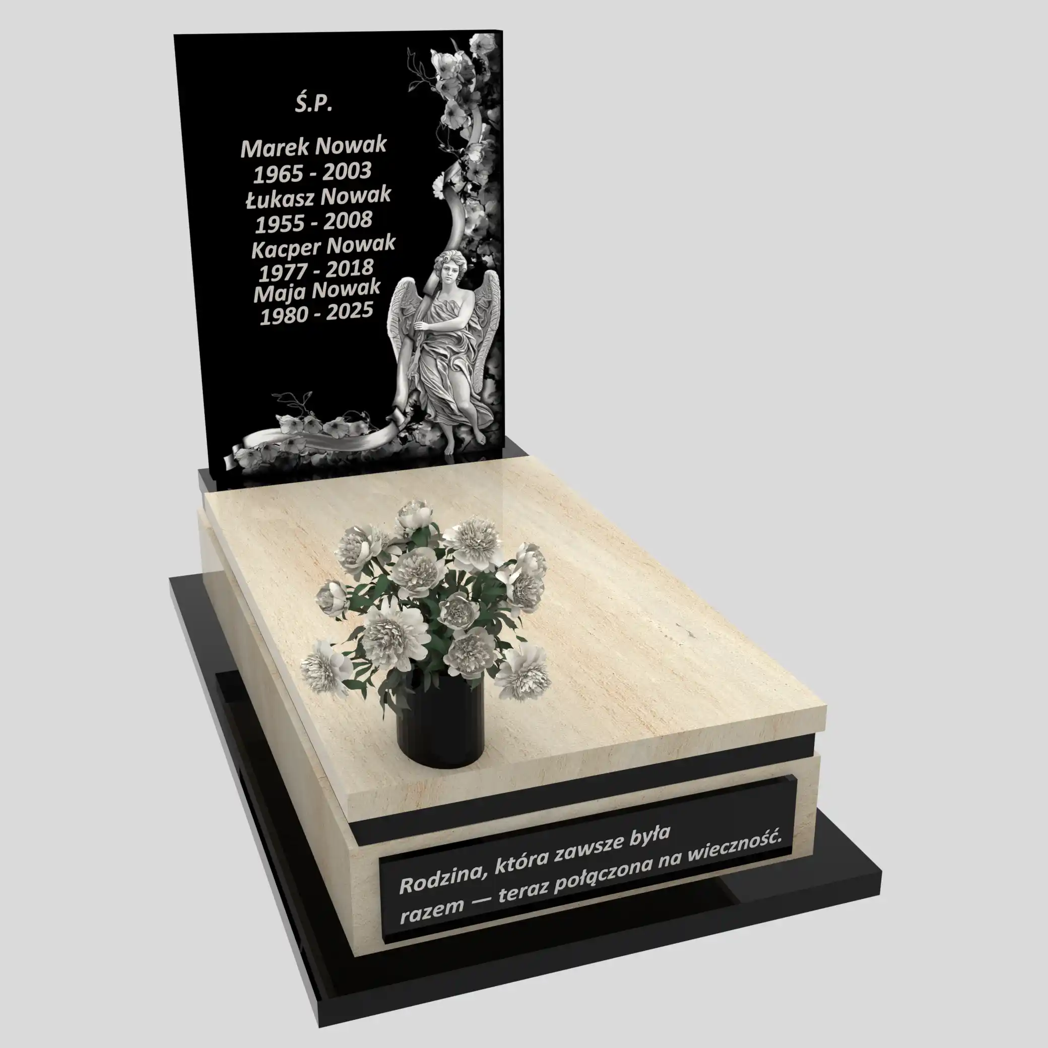 Nagrobek pojedynczy z granitu CK 144 zdjęcie 29