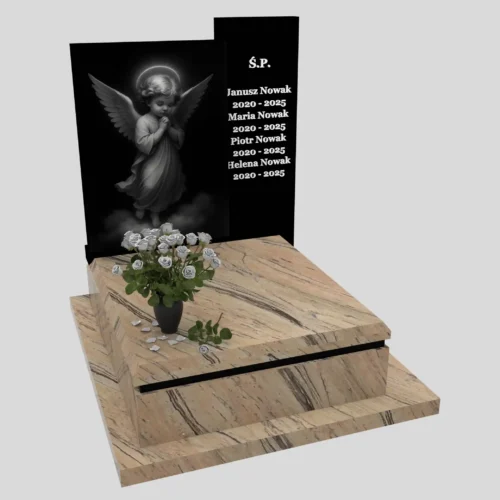 Nagrobki Warszawa-Nagrobek dla dziecka D 62 wzór 23