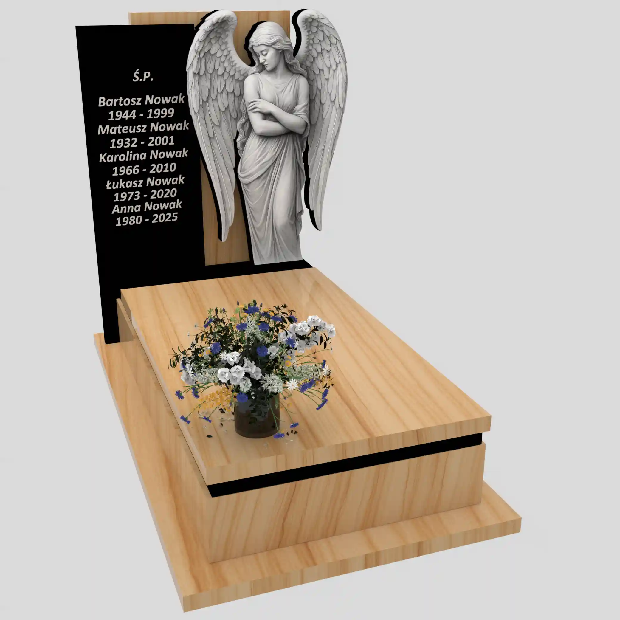 Nagrobek pojedynczy z granitu CK 137 zdjęcie 29