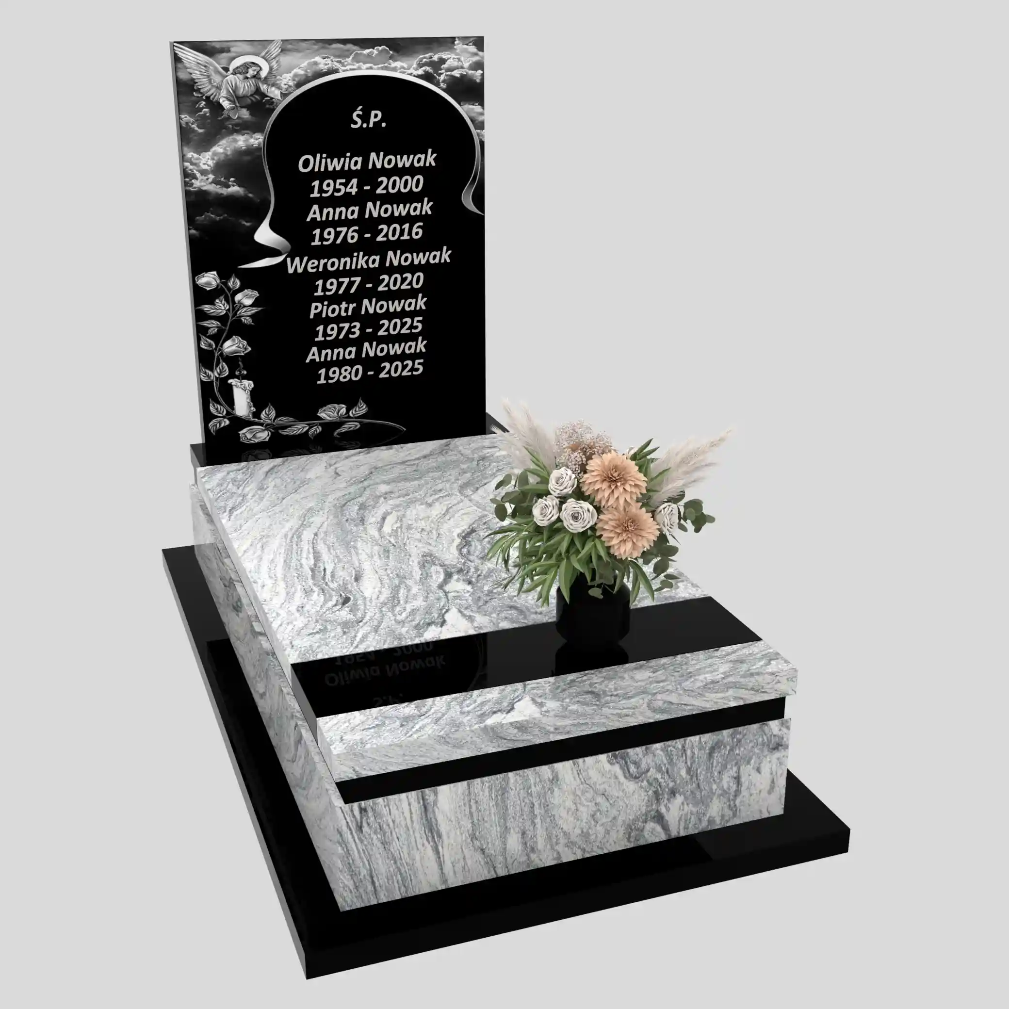 Nagrobek pojedynczy z granitu CK 133 zdjęcie 29