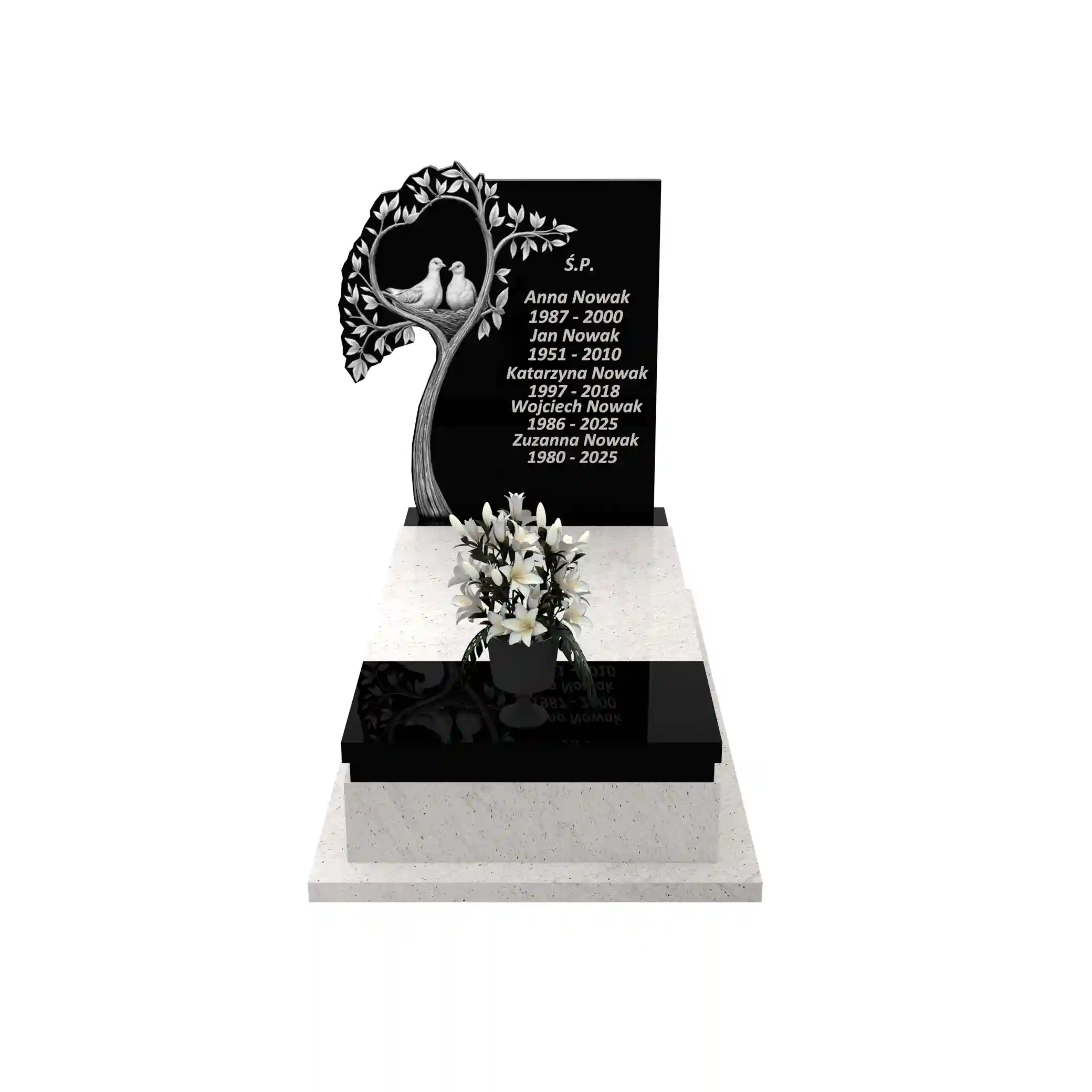 Nagrobek pojedynczy z granitu CK 145+360 – photo №12