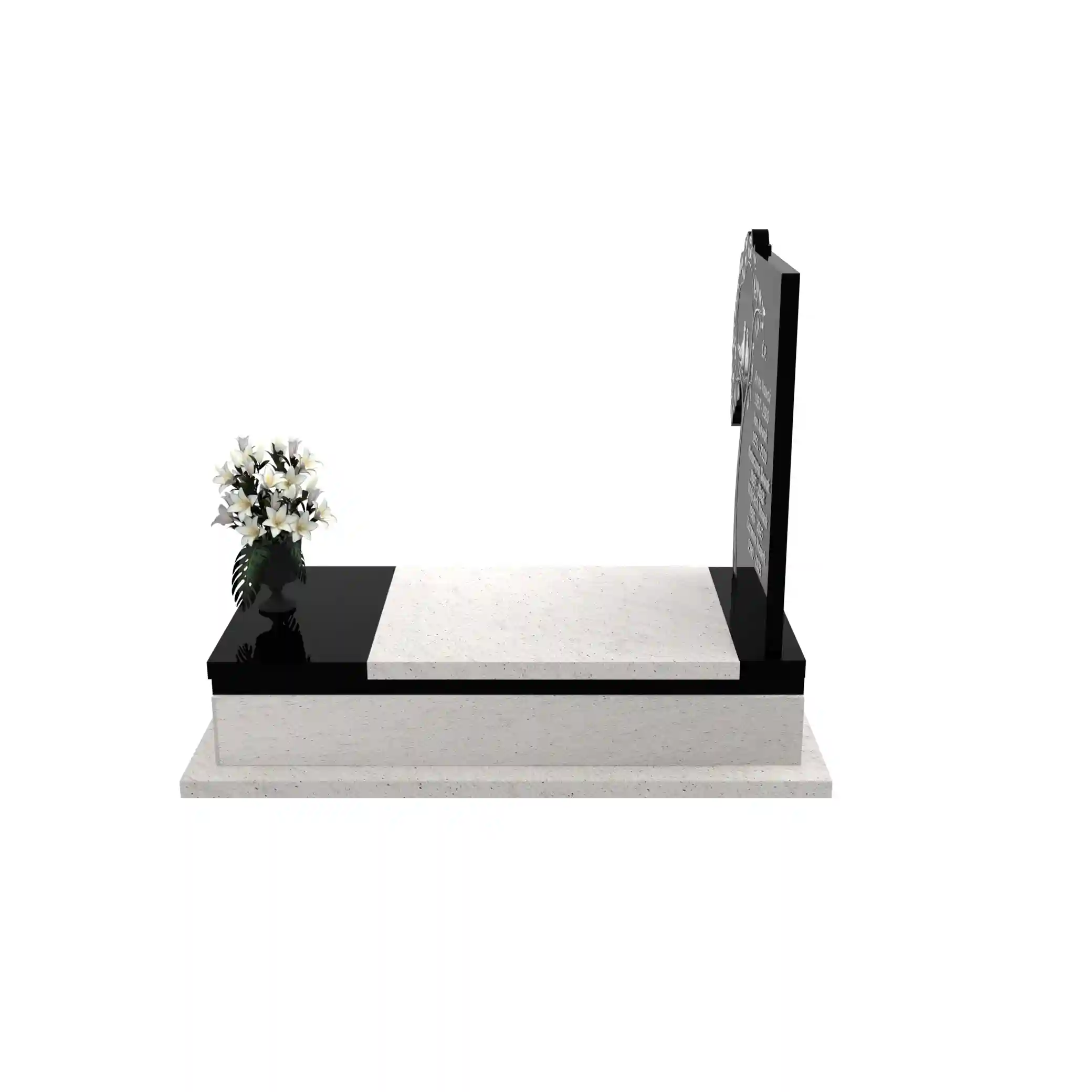 Nagrobek pojedynczy z granitu CK 145+360 – photo №3