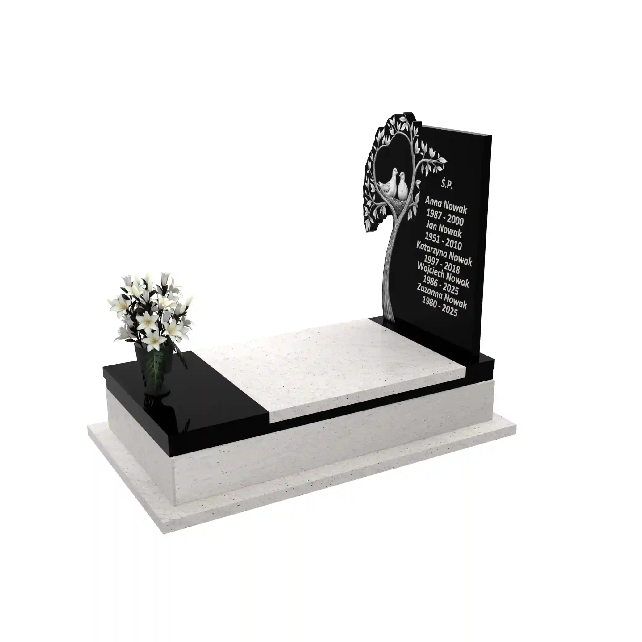 Nagrobek pojedynczy z granitu CK 145+360 – photo №2