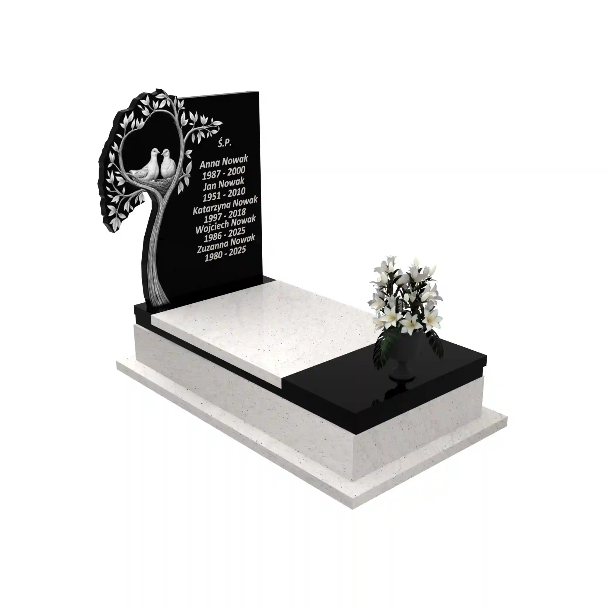 Nagrobek pojedynczy z granitu CK 145+360 – photo №11