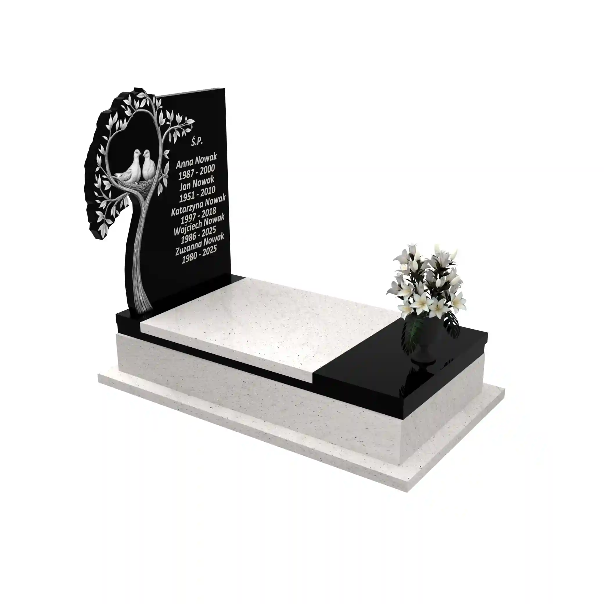 Nagrobek pojedynczy z granitu CK 145+360 – photo №10