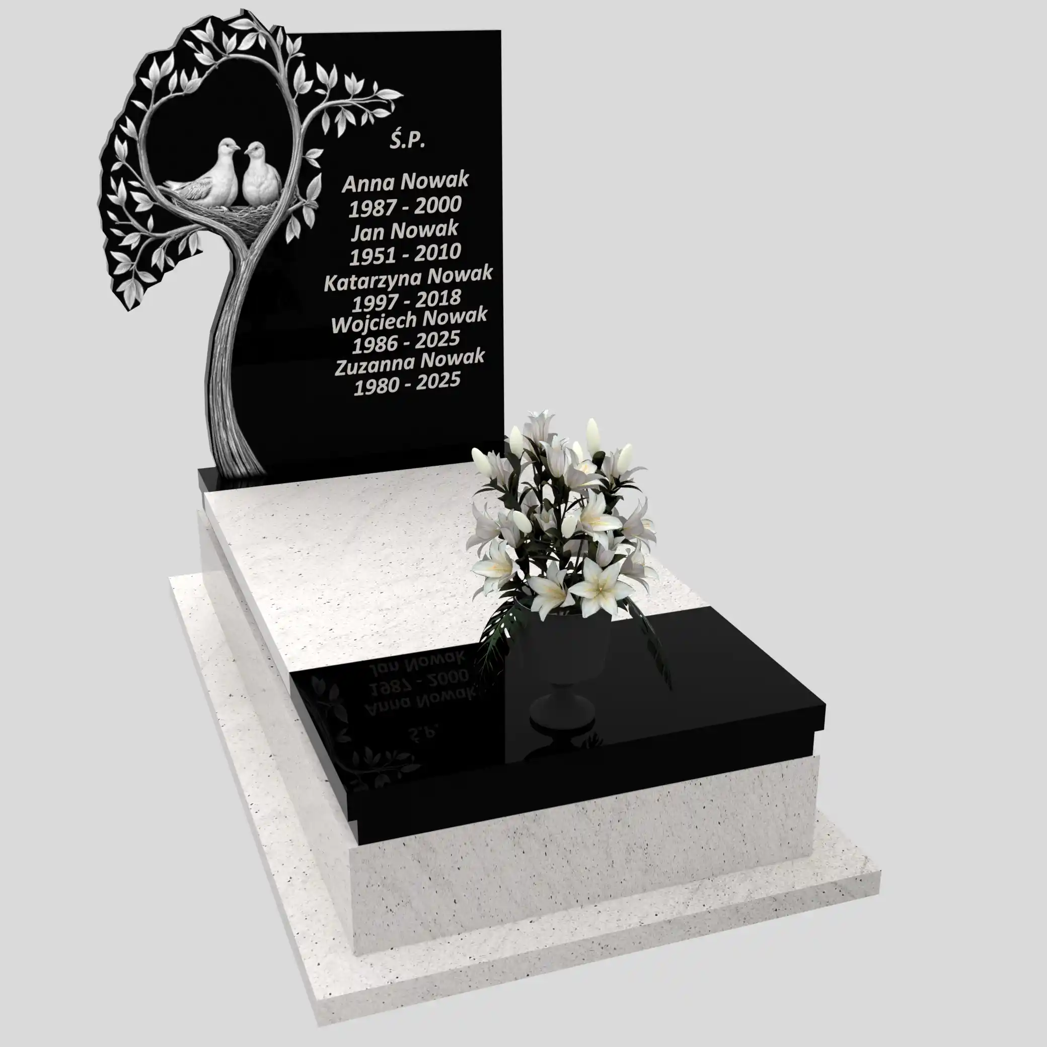 Nagrobek pojedynczy z granitu CK 145 zdjęcie 29