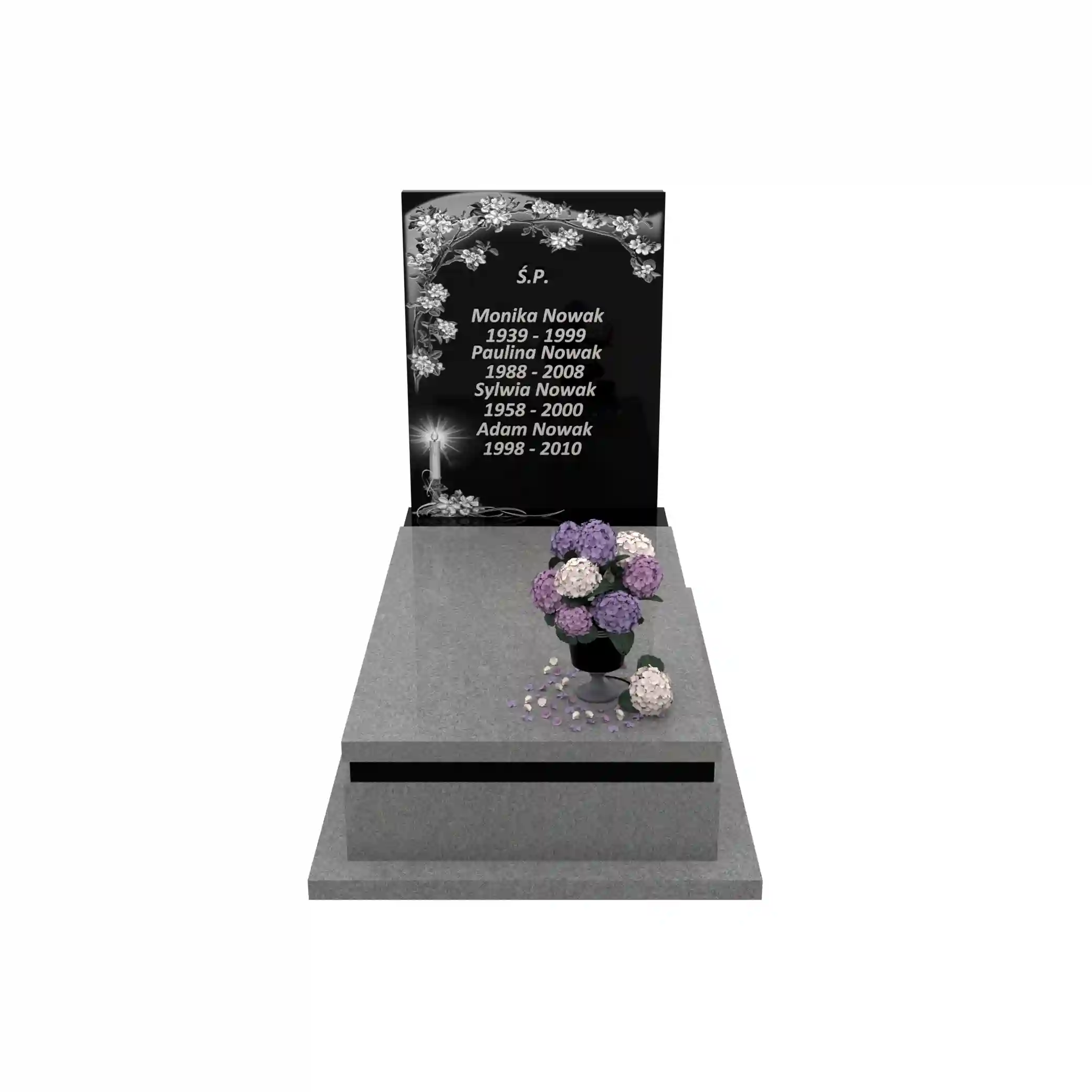 Nagrobek pojedynczy z granitu CK 148+360 – photo №12