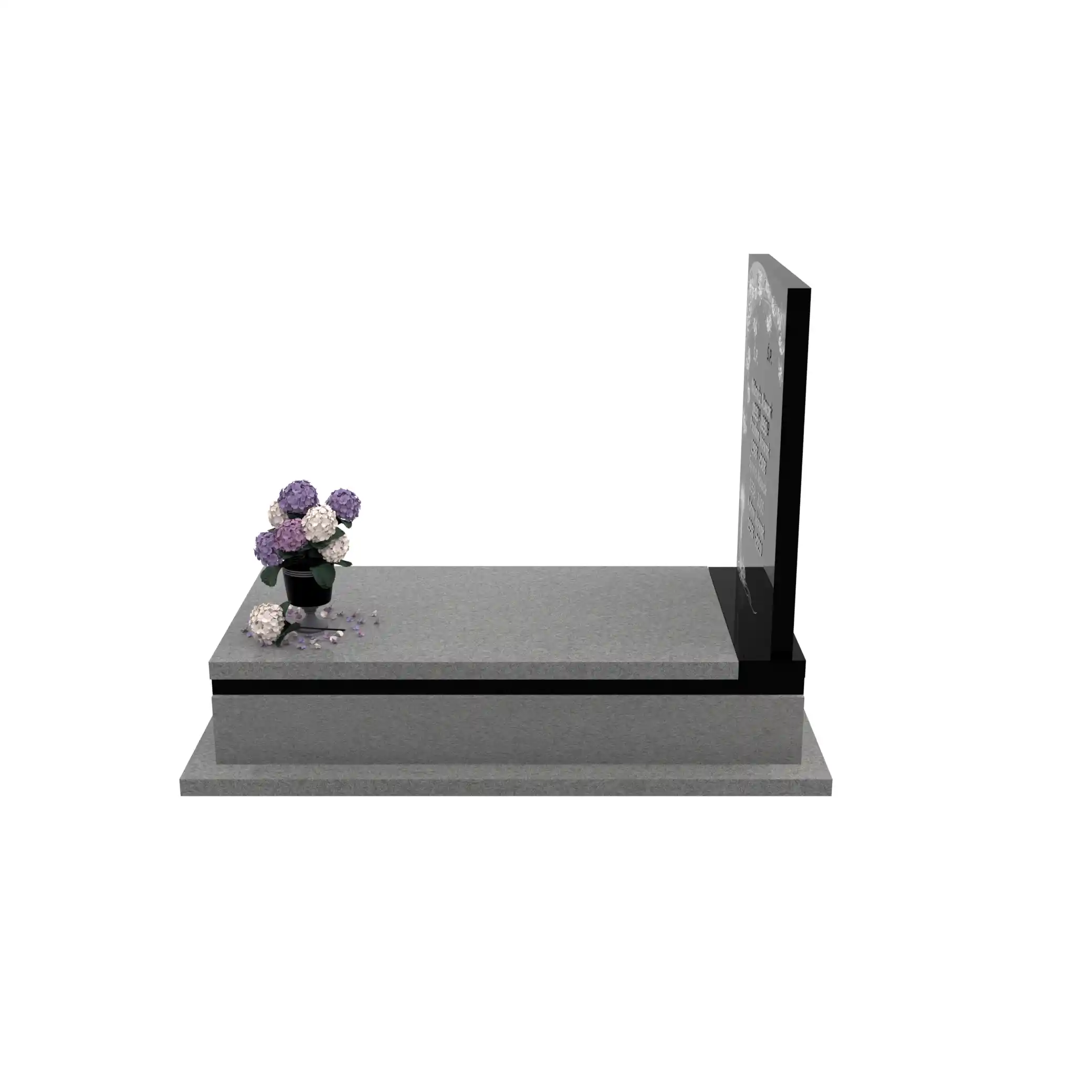 Nagrobek pojedynczy z granitu CK 148+360 – photo №3