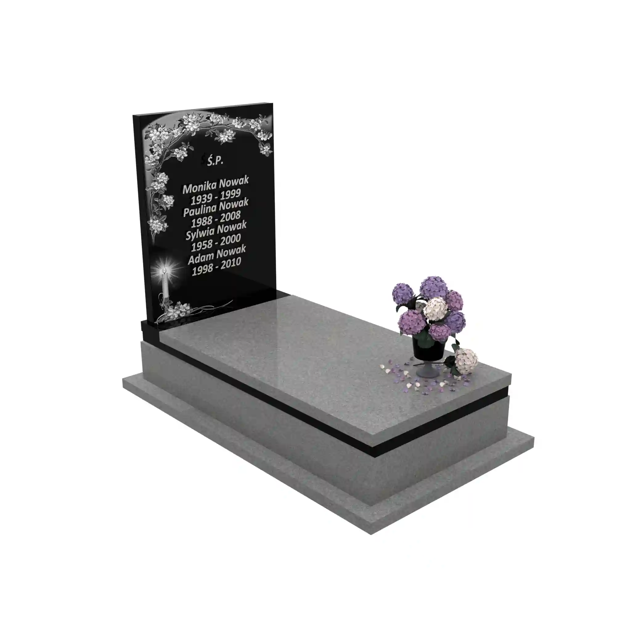 Nagrobek pojedynczy z granitu CK 148+360 – photo №11