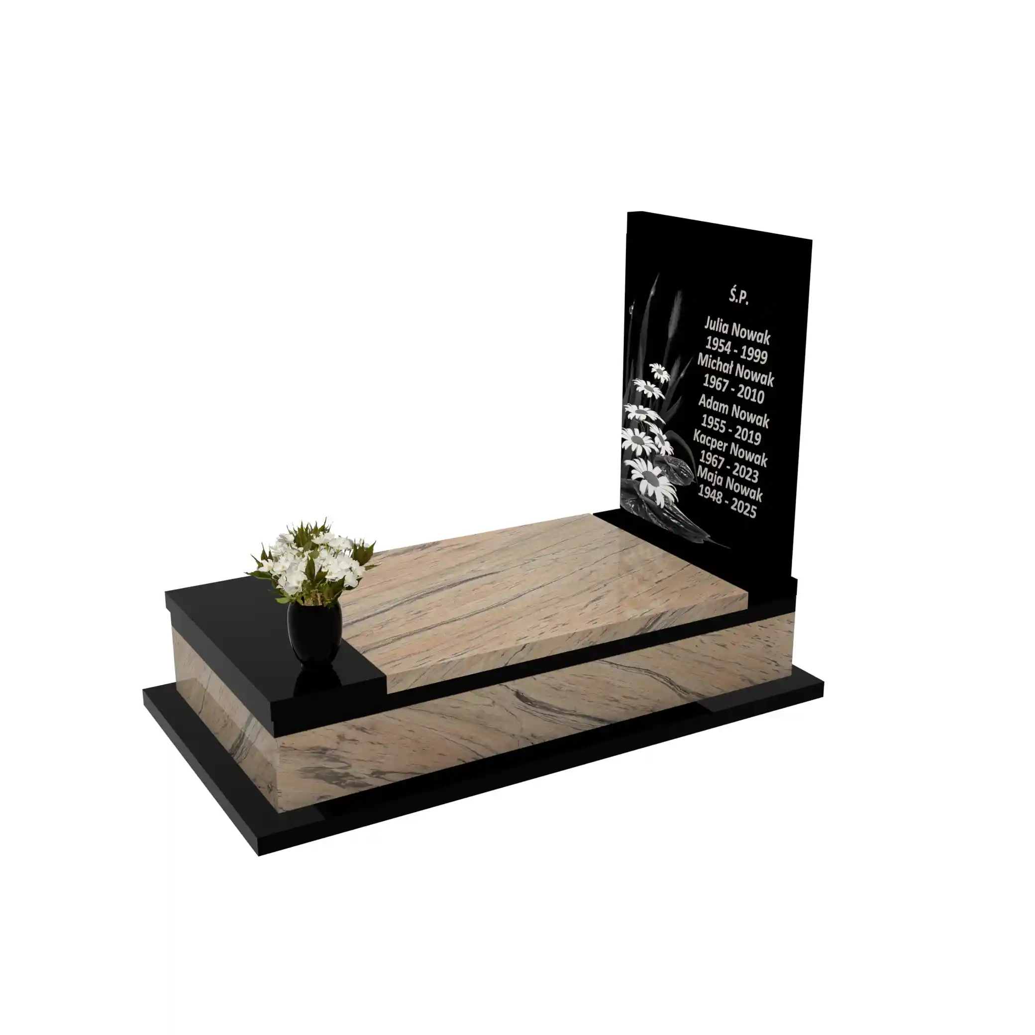 Nagrobek pojedynczy z granitu CK 128+360 – photo №2