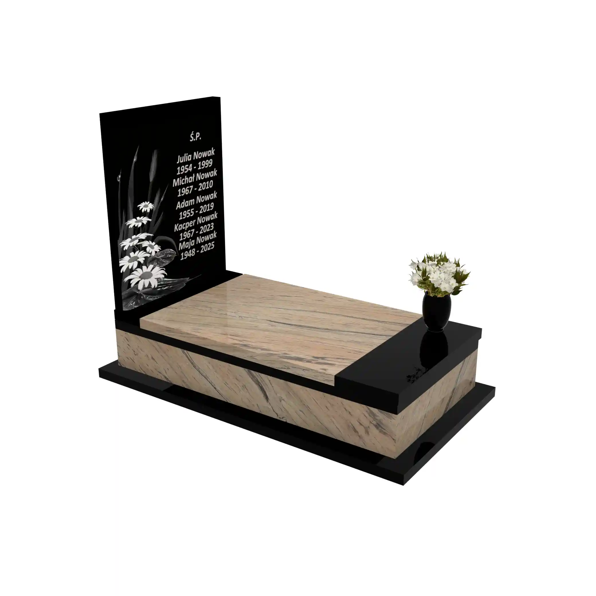 Nagrobek pojedynczy z granitu CK 128+360 – photo №10