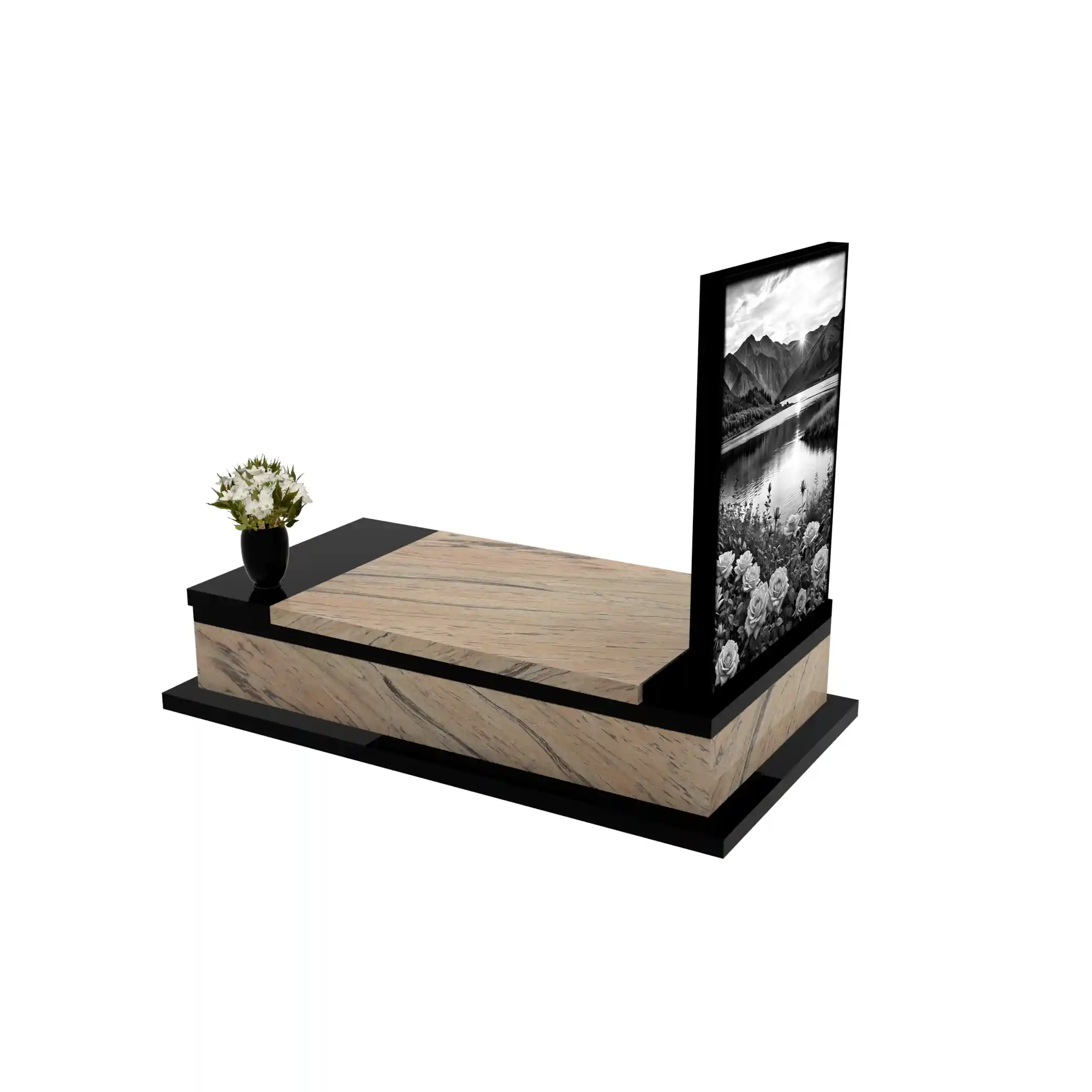 Nagrobek pojedynczy z granitu CK 128+360 – photo №4