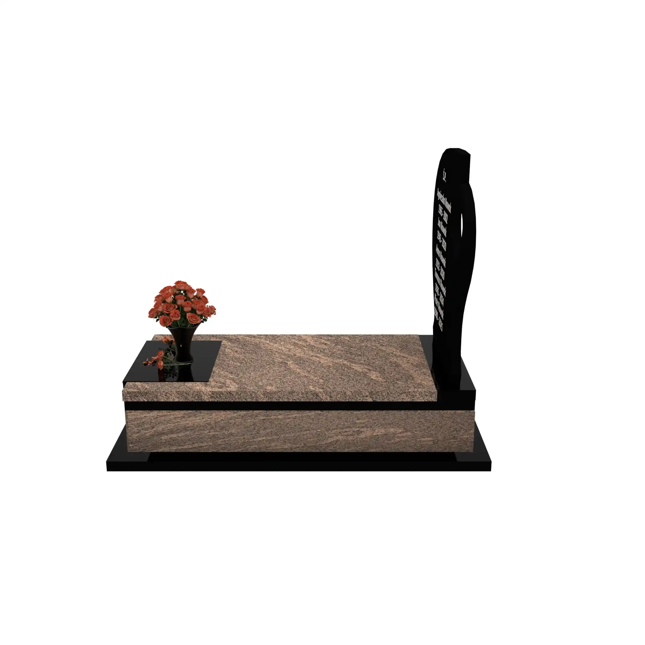 Nagrobek pojedynczy z granitu CK 135+360 – photo №3