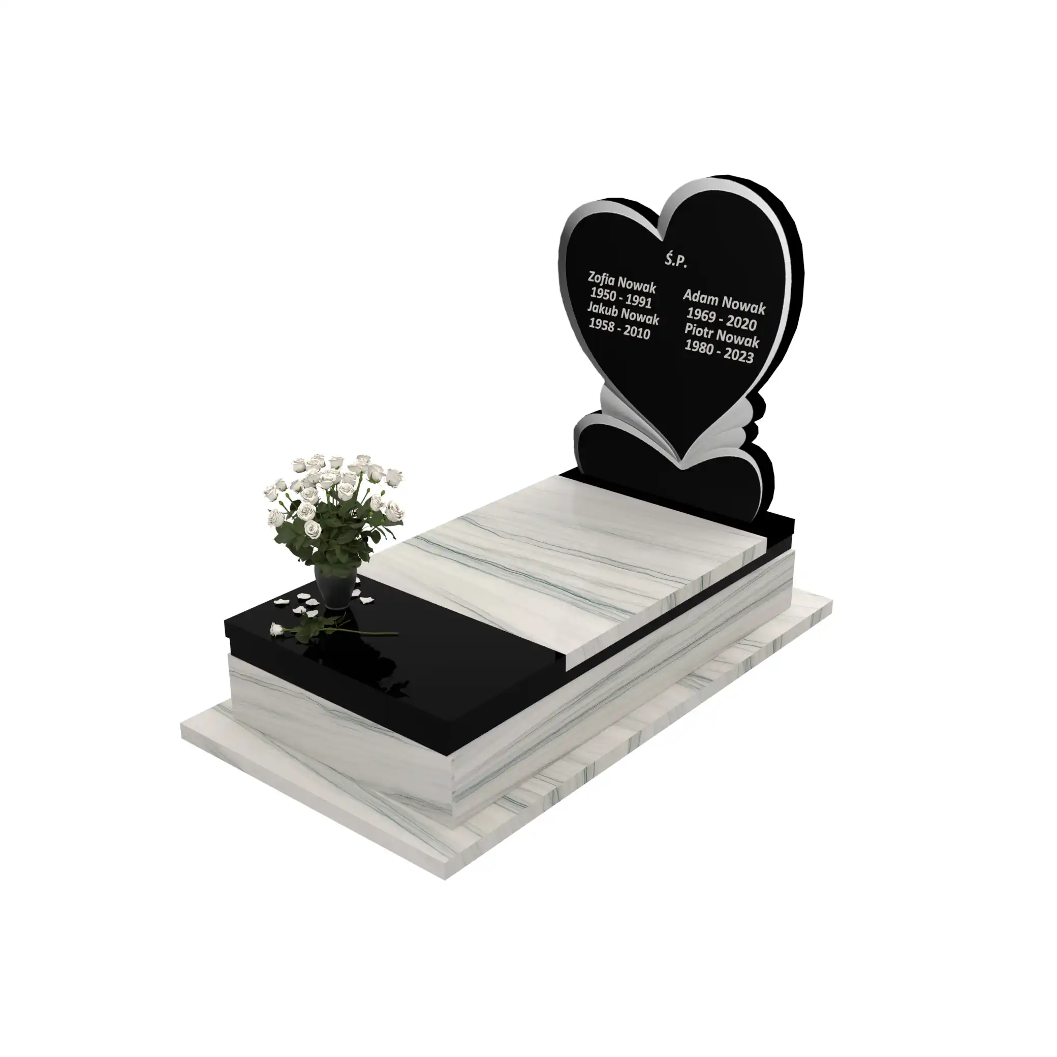 Nagrobek pojedynczy z granitu CK 139+360 – photo №1