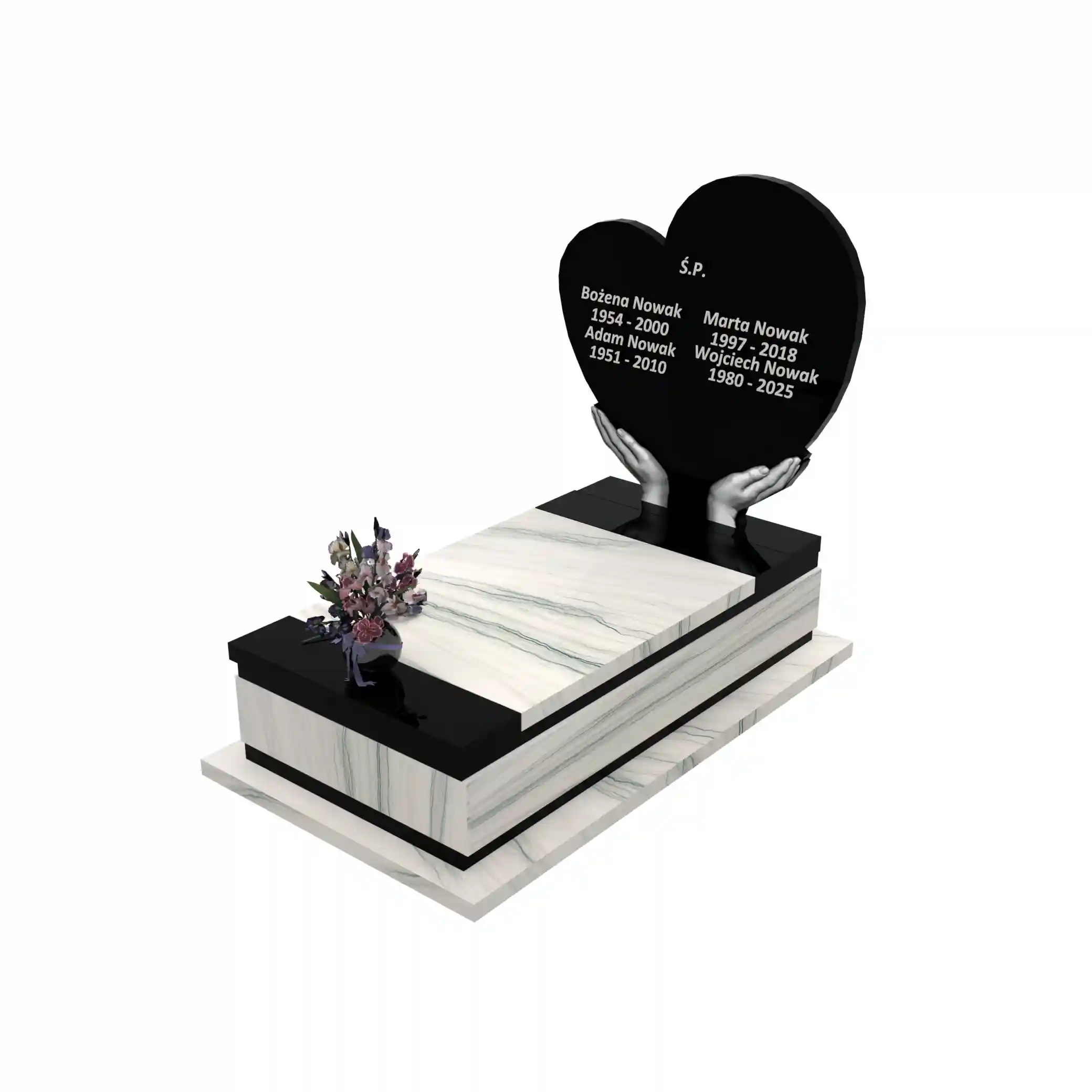 Nagrobek pojedynczy z granitu CK 147+360 – photo №1