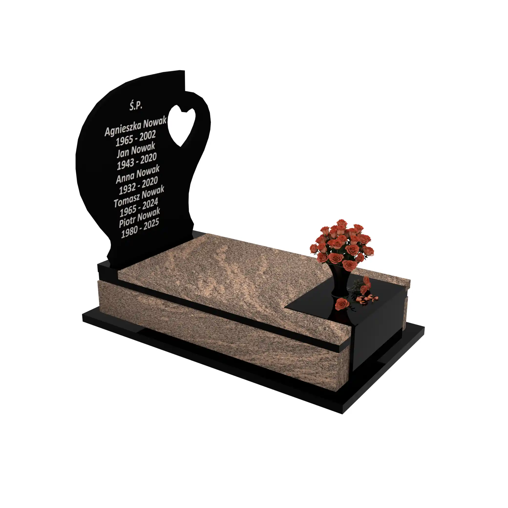 Nagrobek pojedynczy z granitu CK 135+360 – photo №10