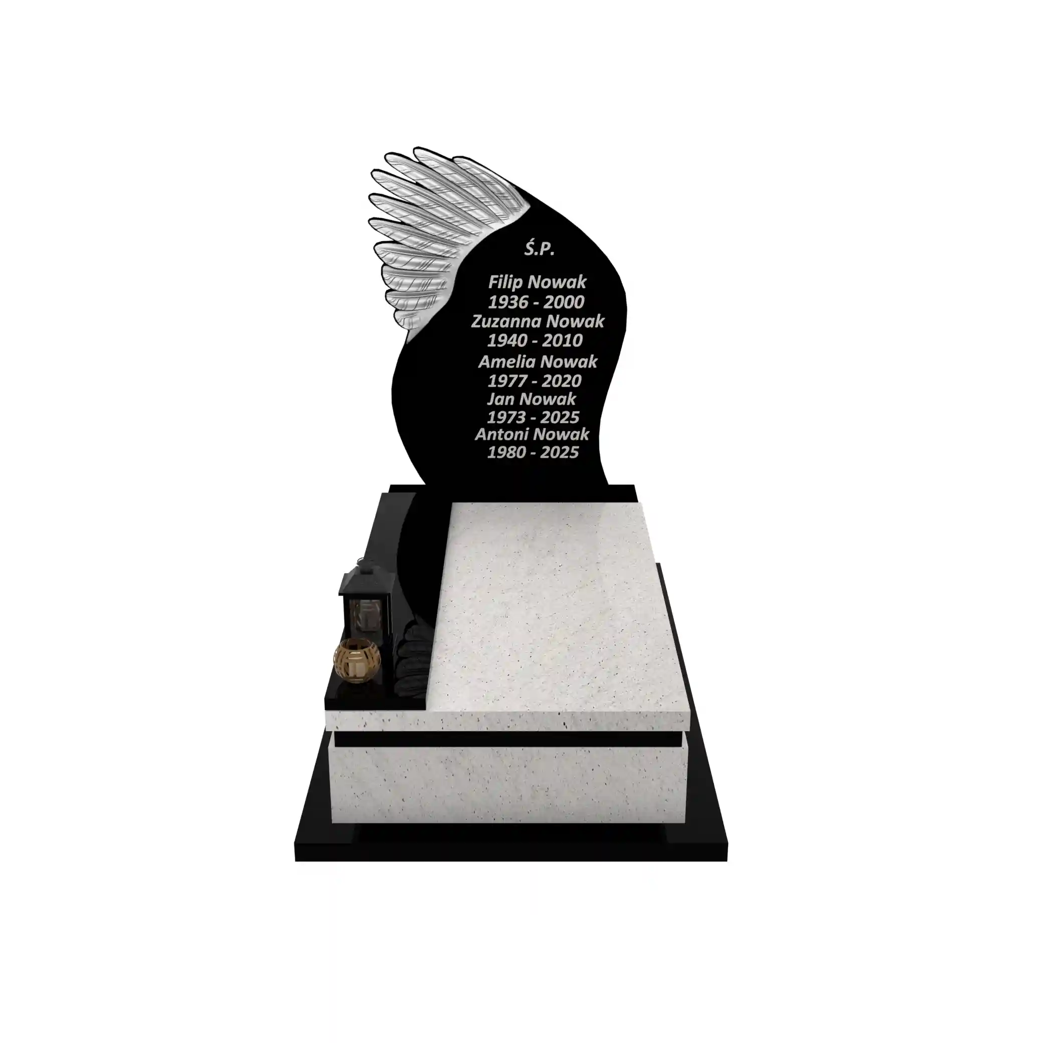 Nagrobek pojedynczy z granitu CK 132+360 – photo №12