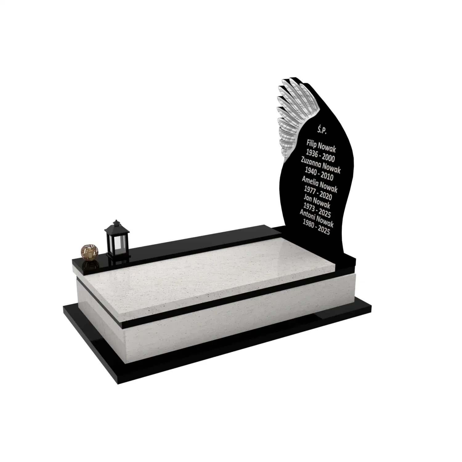 Nagrobek pojedynczy z granitu CK 132+360 – photo №2