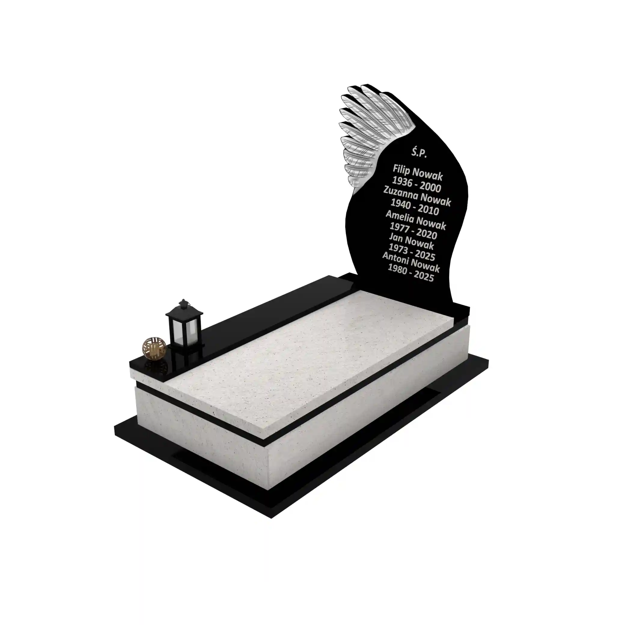 Nagrobek pojedynczy z granitu CK 132+360 – photo №1