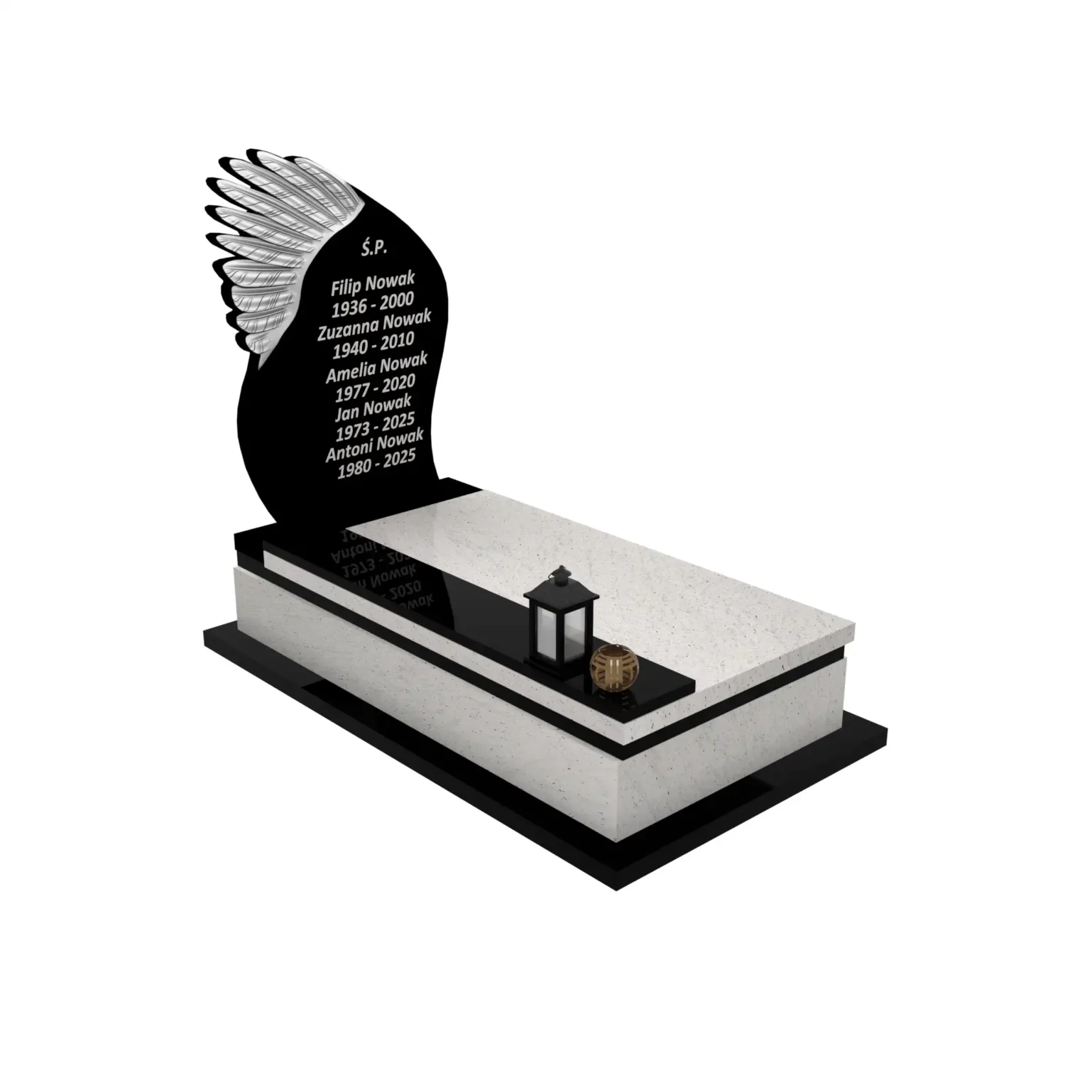 Nagrobek pojedynczy z granitu CK 132+360 – photo №11