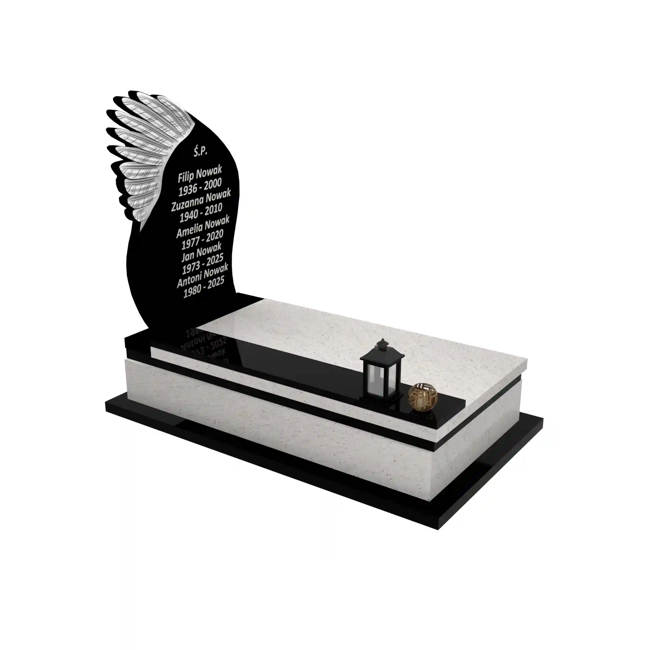 Nagrobek pojedynczy z granitu CK 132+360 – photo №10
