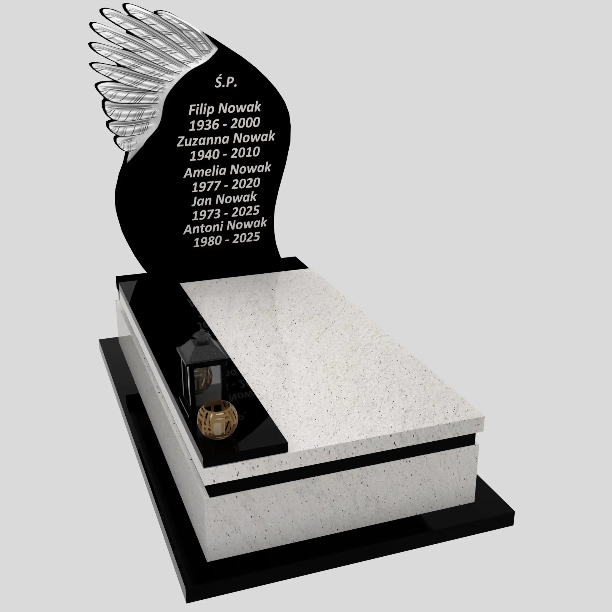 Nagrobek pojedynczy z granitu CK 132 zdjęcie 29