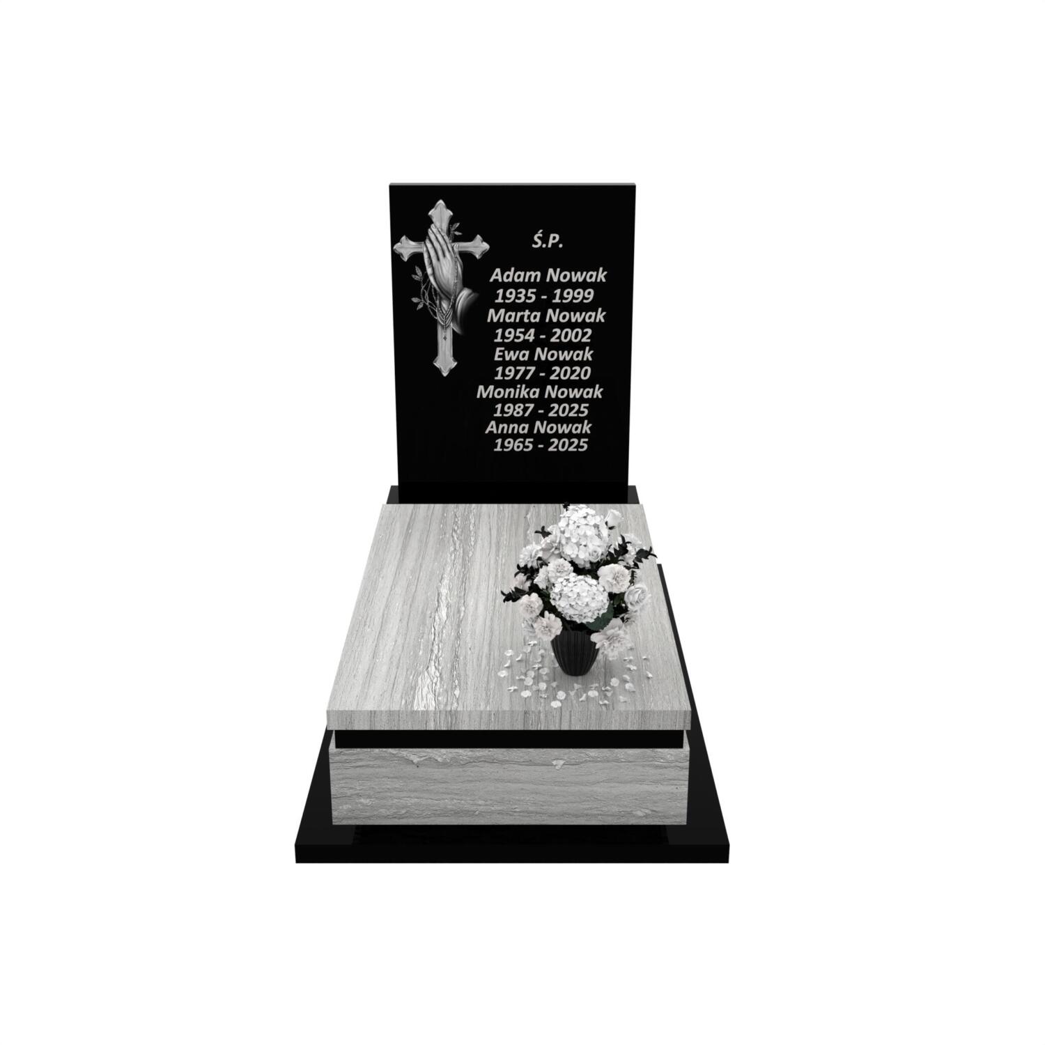 Nagrobek pojedynczy z granitu CK 134+360 – photo №12