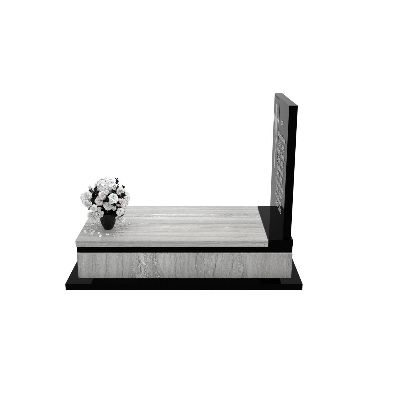 Nagrobek pojedynczy z granitu CK 134+360 – photo №3