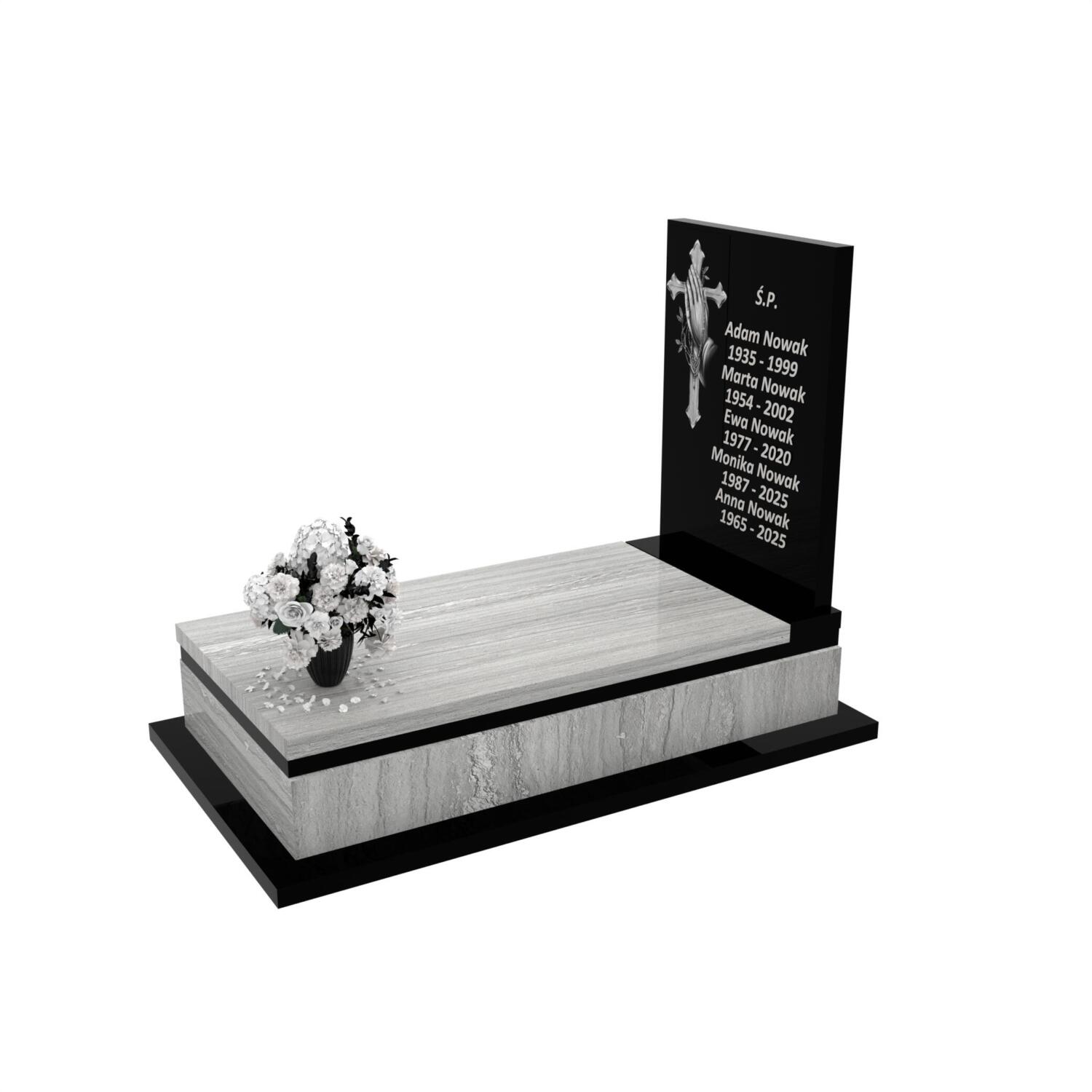Nagrobek pojedynczy z granitu CK 134+360 – photo №2