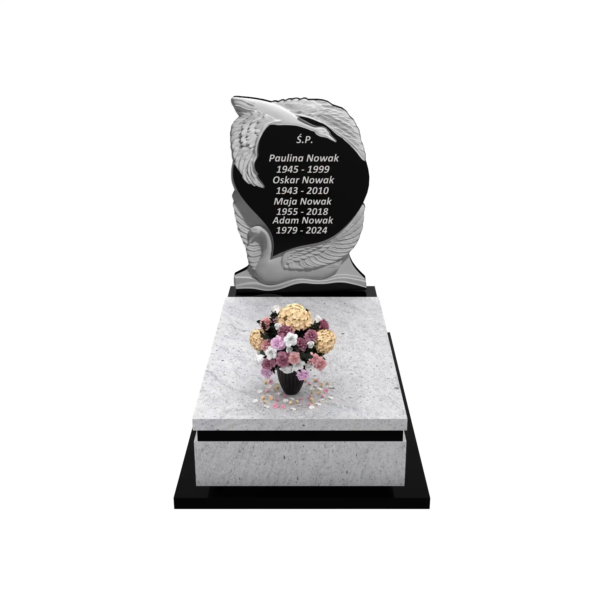 Nagrobek pojedynczy z granitu CK 143+360 – photo №12