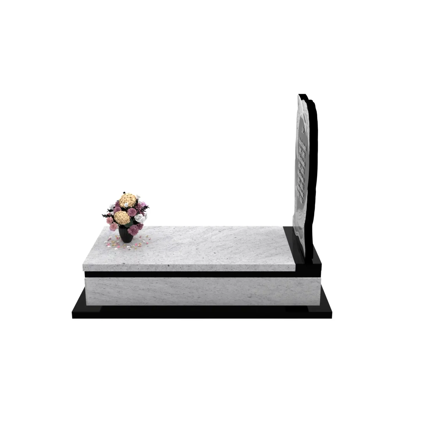 Nagrobek pojedynczy z granitu CK 143+360 – photo №3