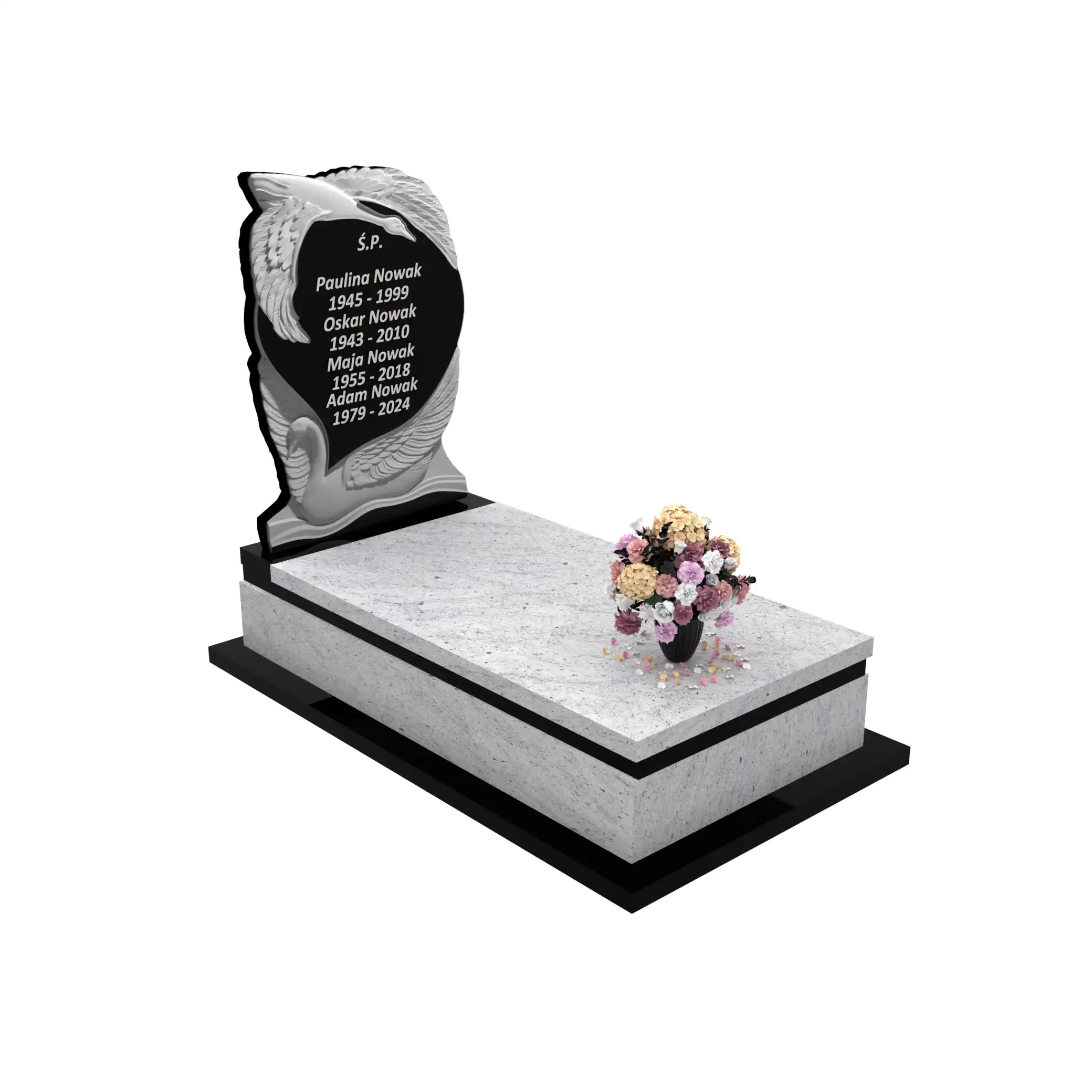 Nagrobek pojedynczy z granitu CK 143+360 – photo №11